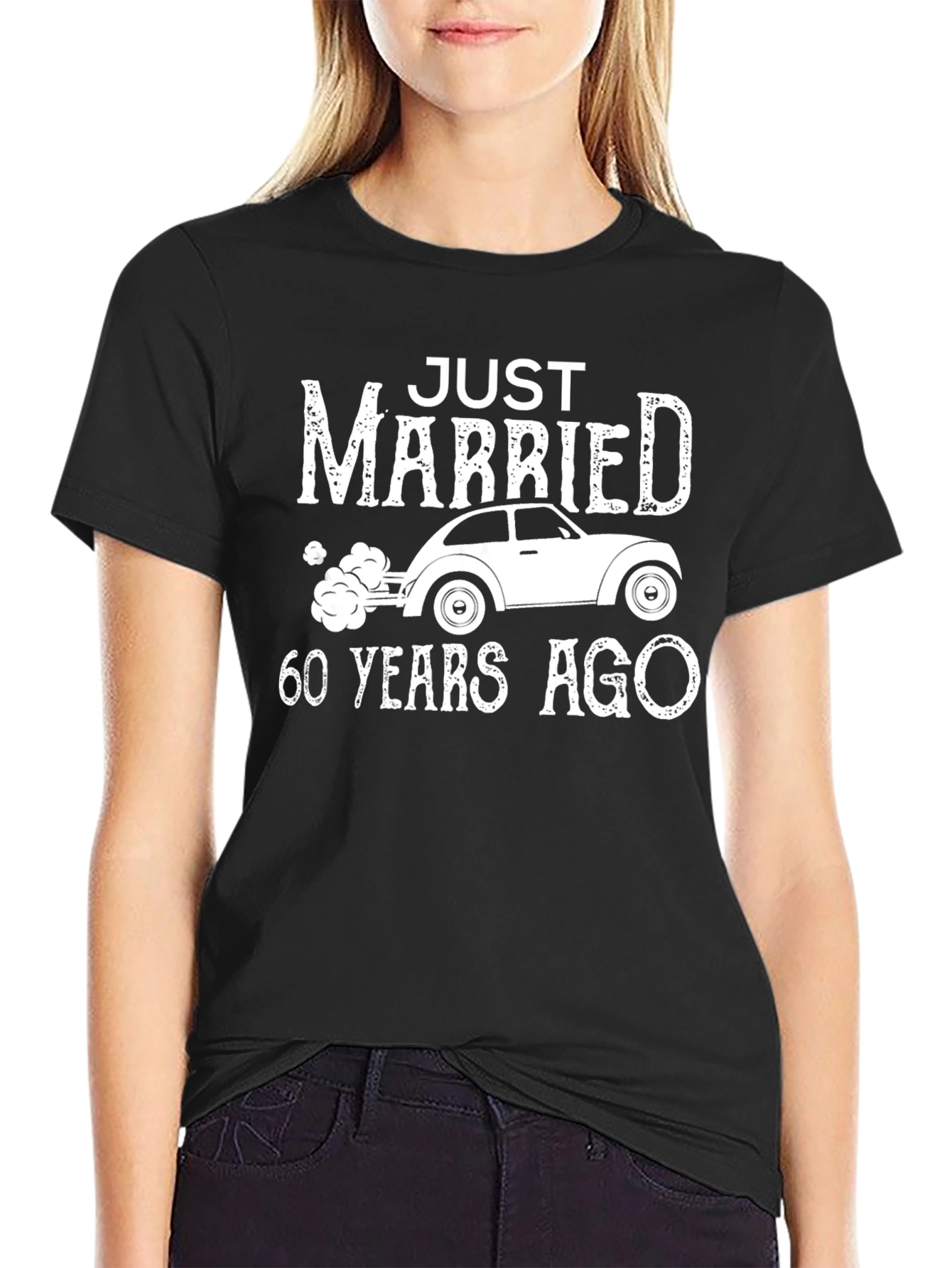 Just Married 60 Years Ago Anniversary T-Shirt
