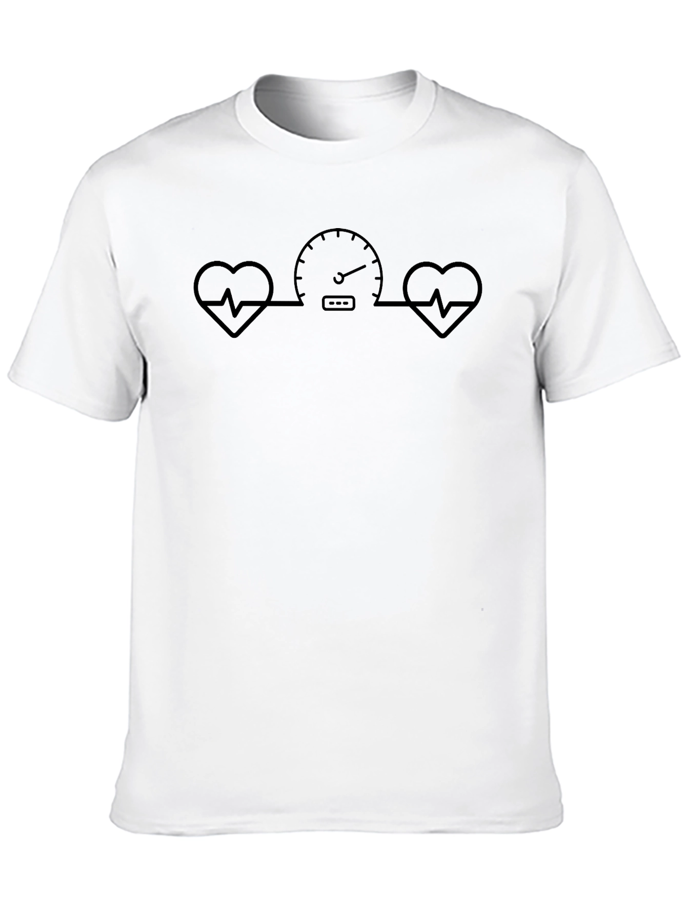 Heart Rate Speedometer Graphic Tee