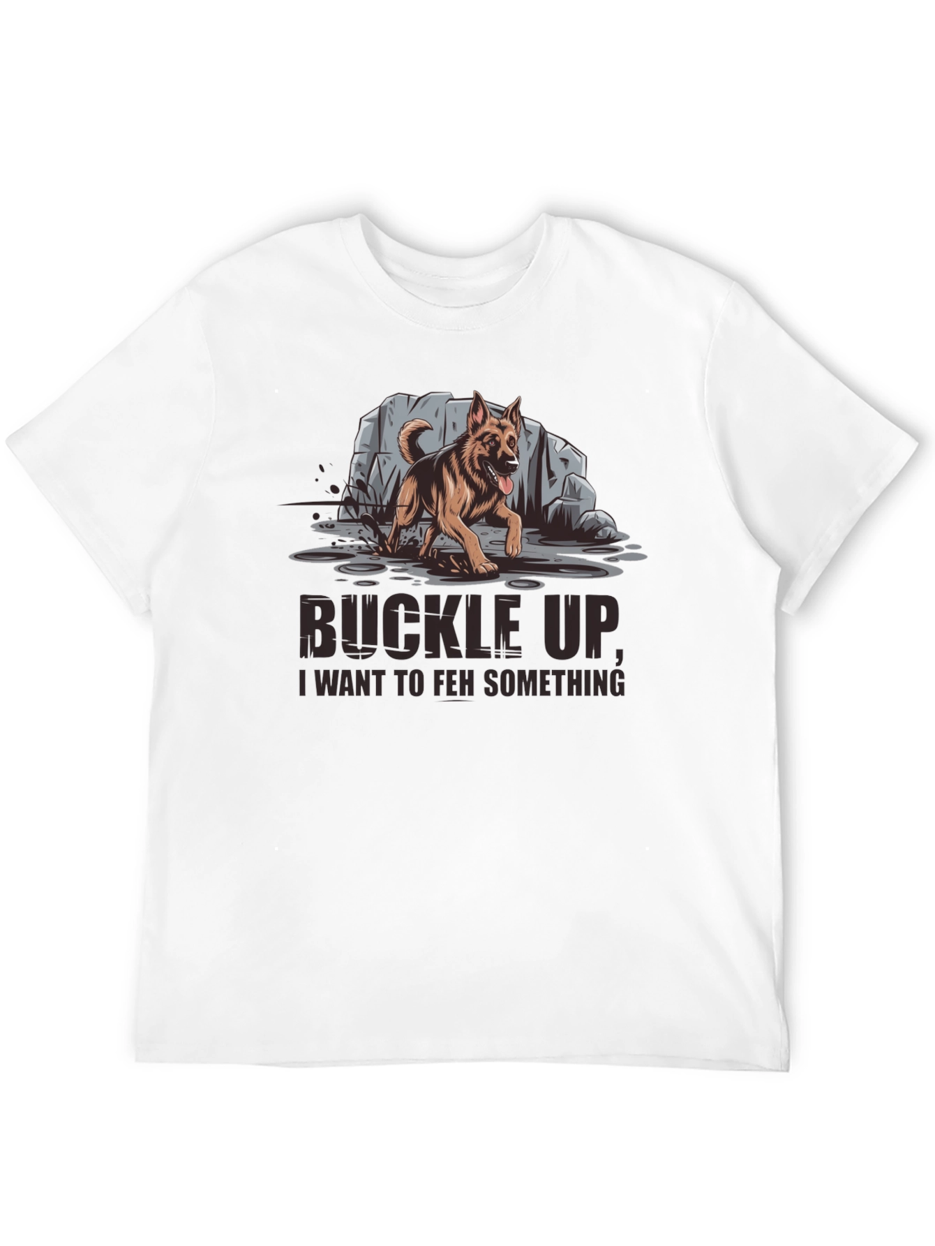 Buckle Up German Shepherd Graphic Tee