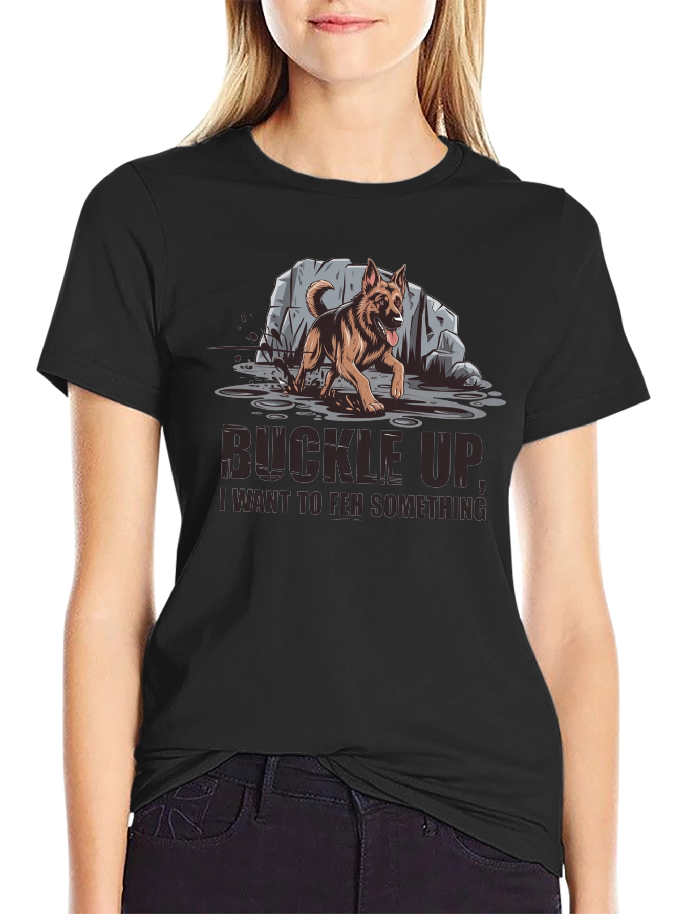 Buckle Up German Shepherd Graphic Tee