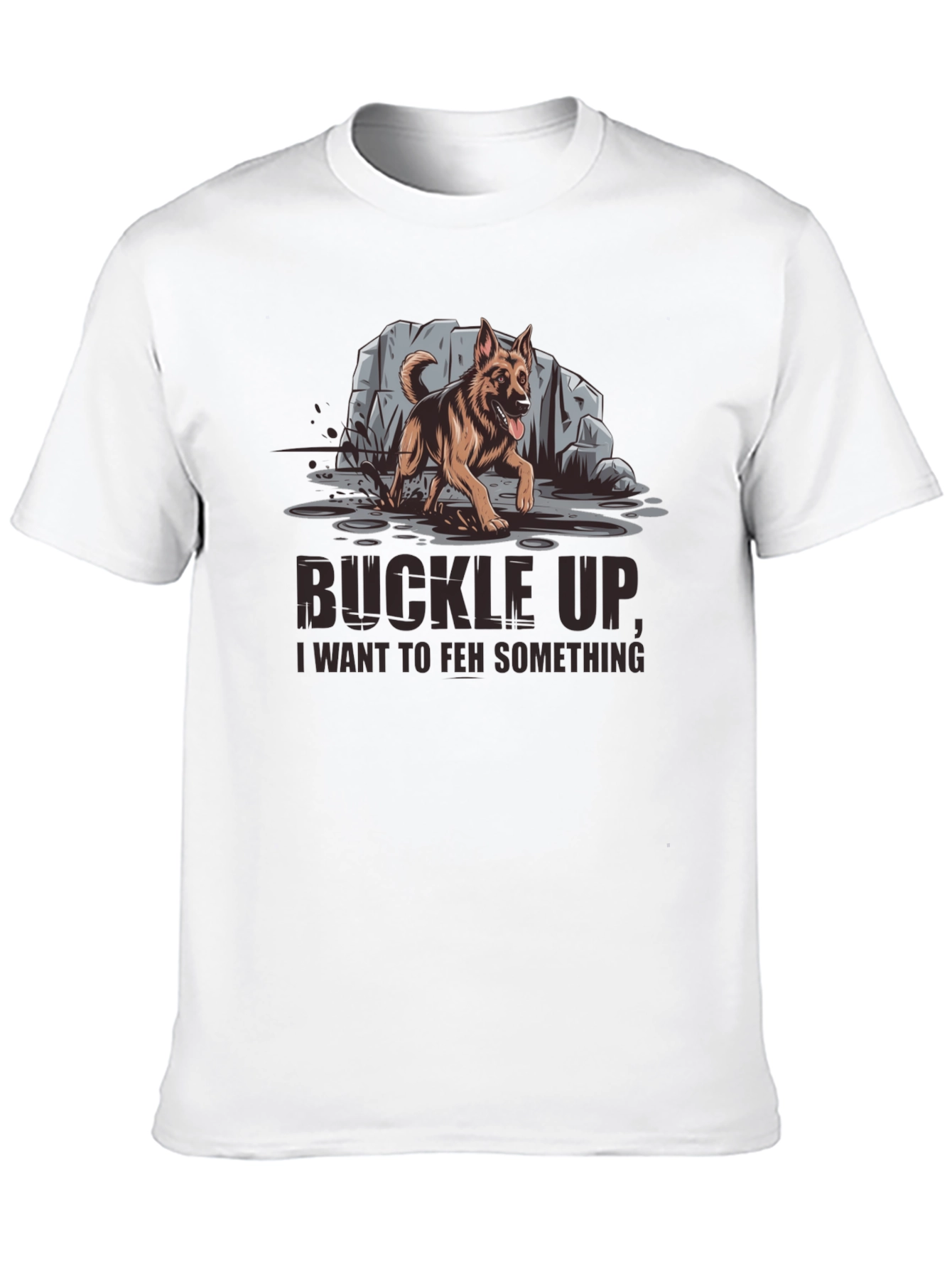 Buckle Up German Shepherd Graphic Tee