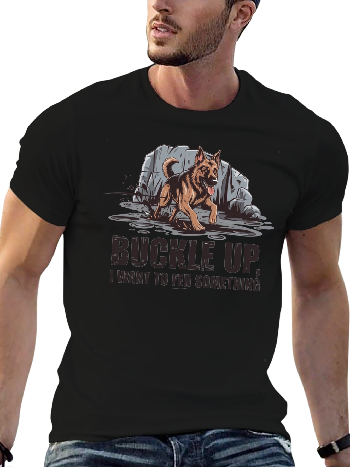 Buckle Up German Shepherd Graphic Tee