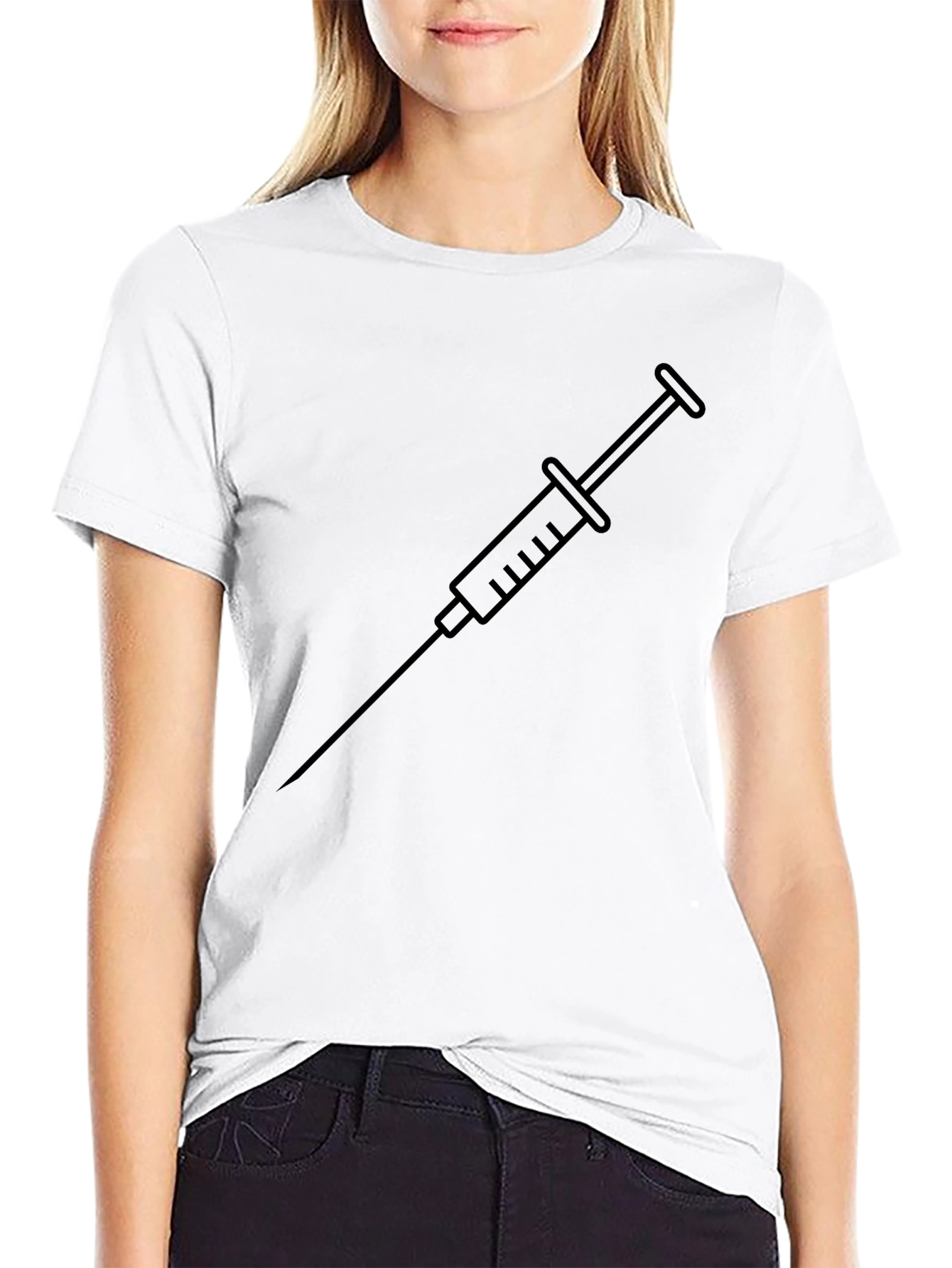 Black Syringe Graphic T-Shirt - Modern & Edgy Tee