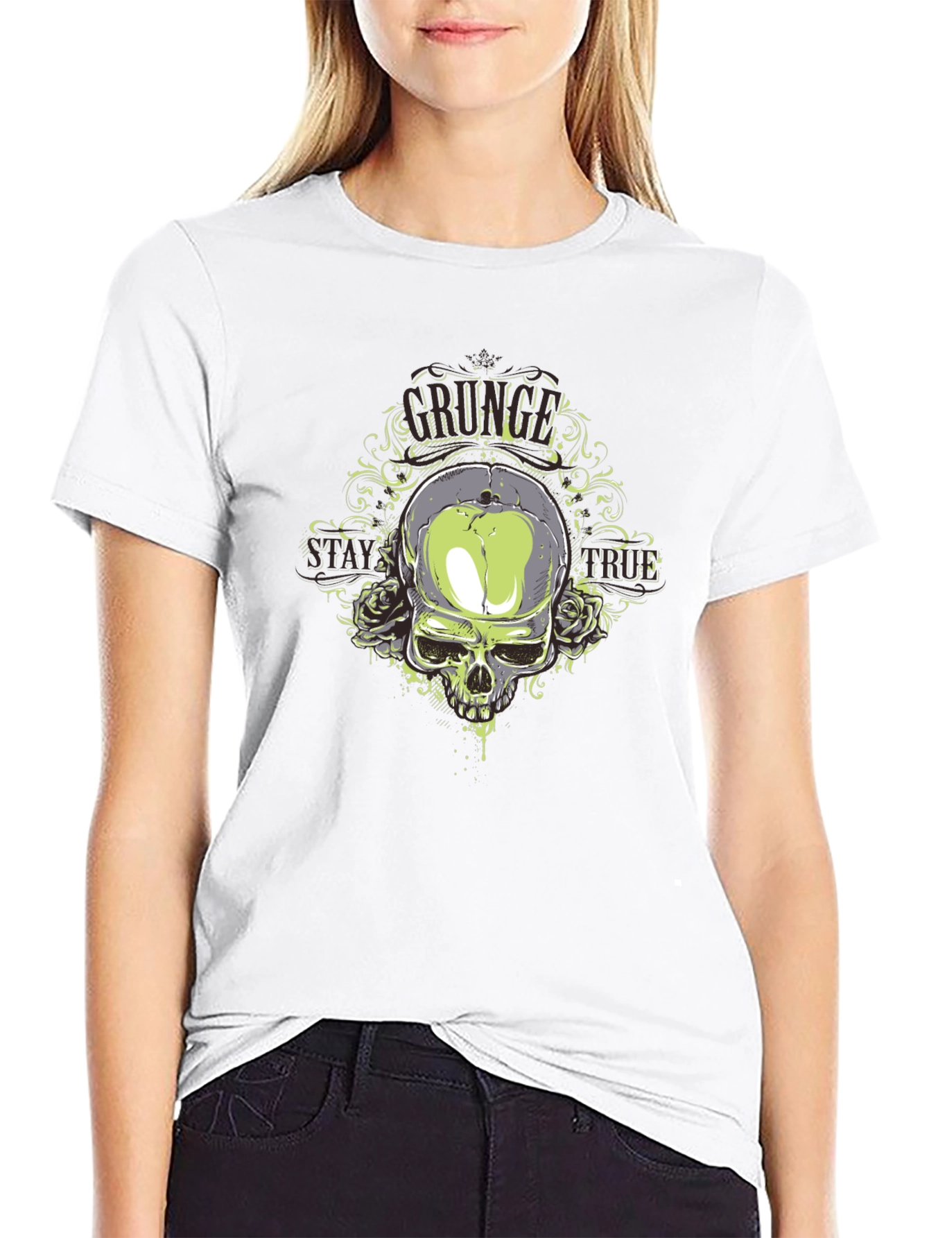 Skull & Roses Graphic T-Shirt - Mens