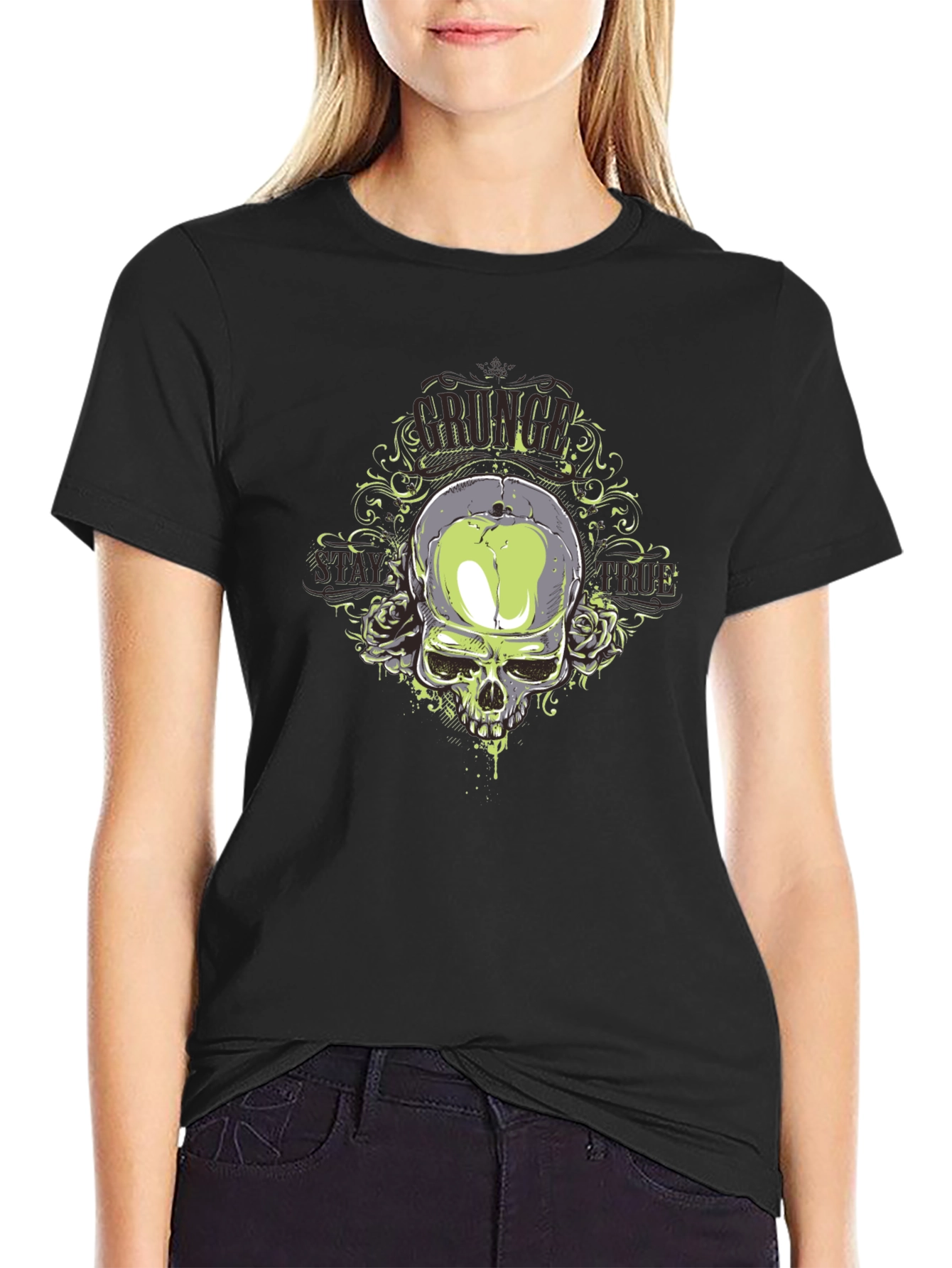 Skull & Roses Graphic T-Shirt - Mens
