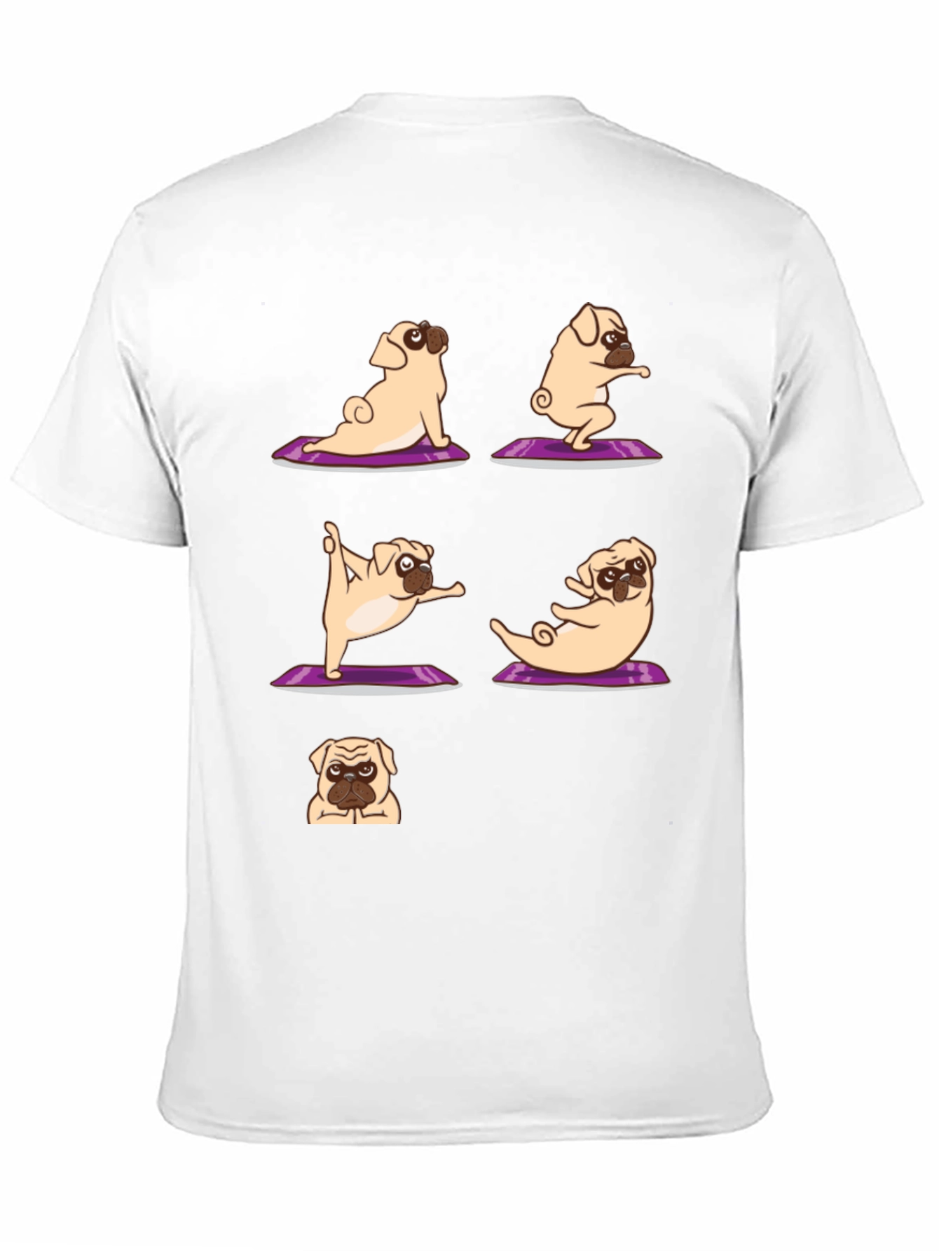 Yoga Pugs Black T-Shirt