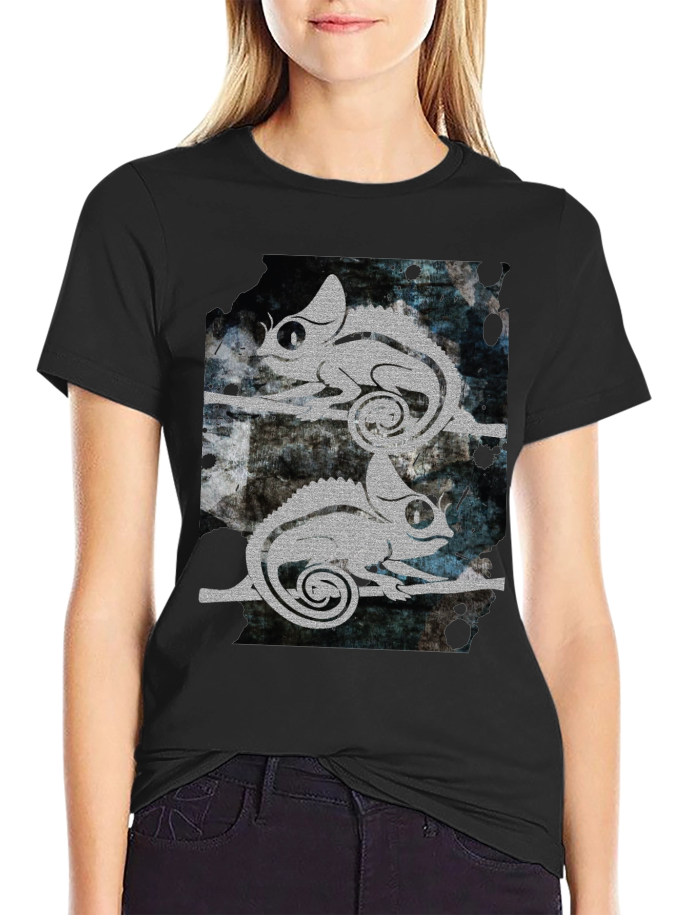 Chameleon Graphic Print T-Shirt