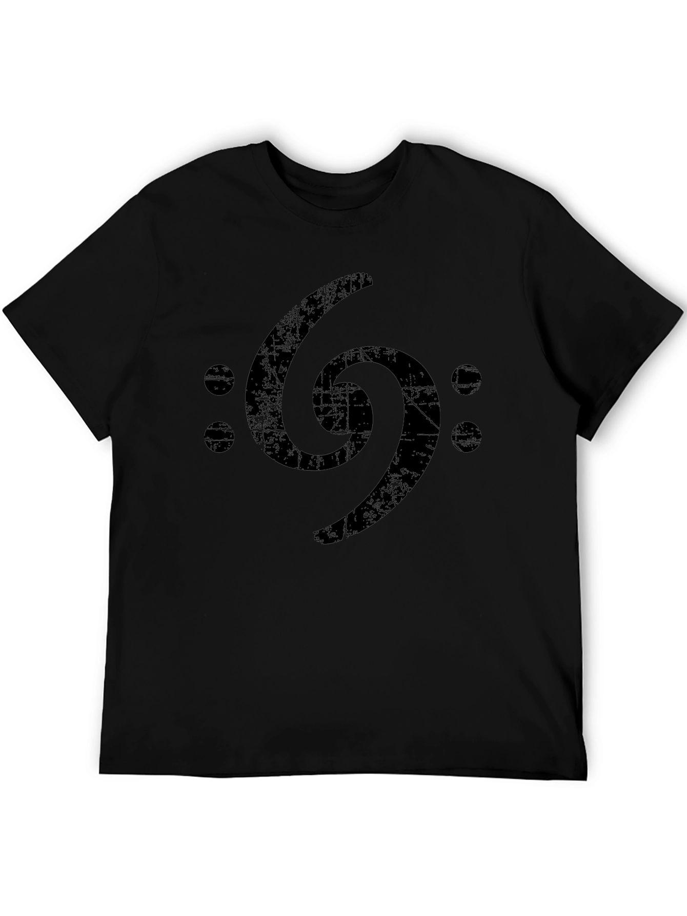 Bass Clef Symbol Graphic Tee - Black