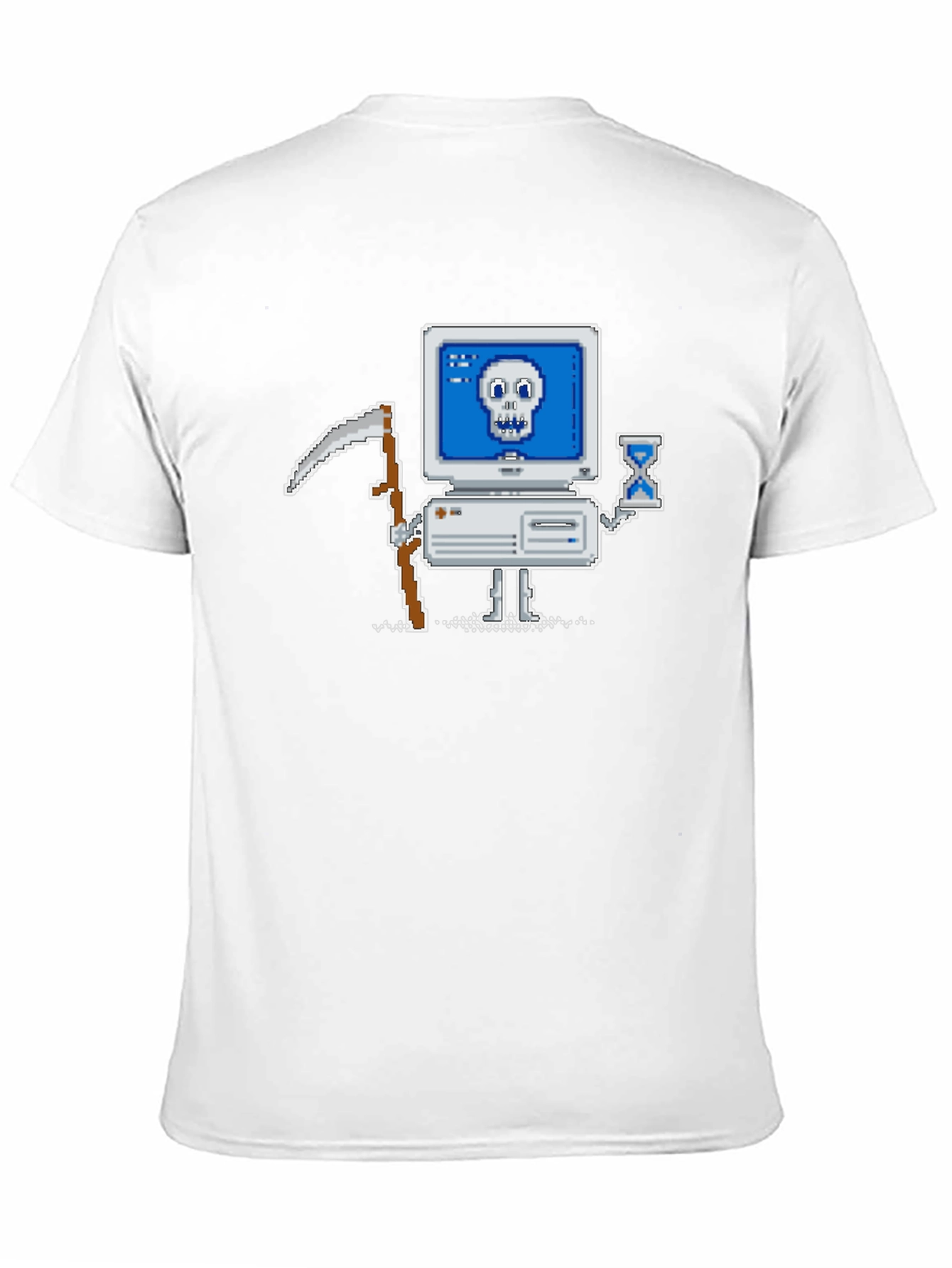 Retro Gamer T-Shirt - Pixel Art Computer Reaper