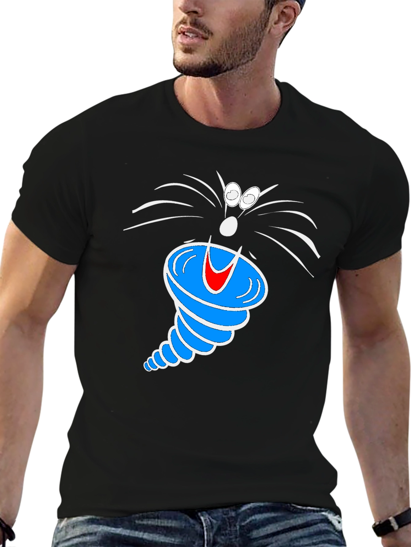 Cartoon Tornado Graphic T-Shirt
