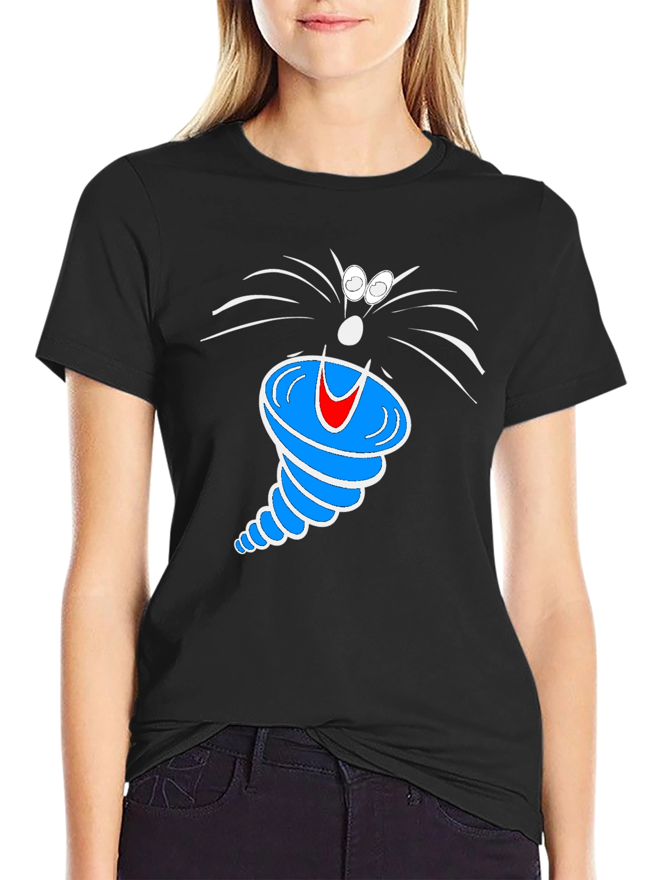 Cartoon Tornado Graphic T-Shirt