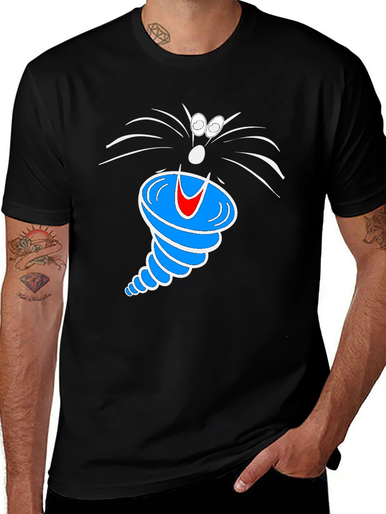 Cartoon Tornado Graphic T-Shirt