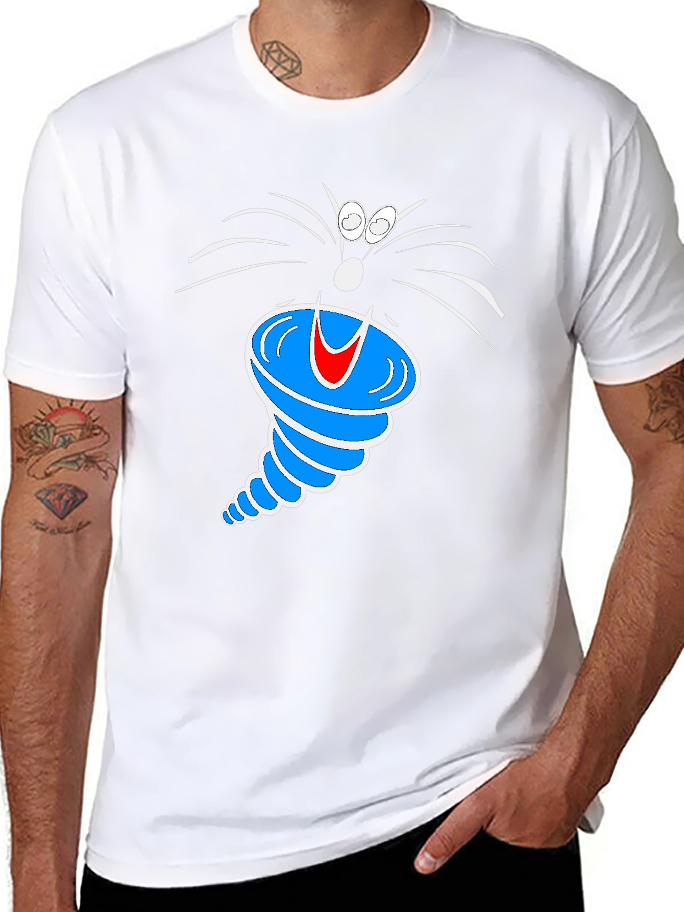 Cartoon Tornado Graphic T-Shirt