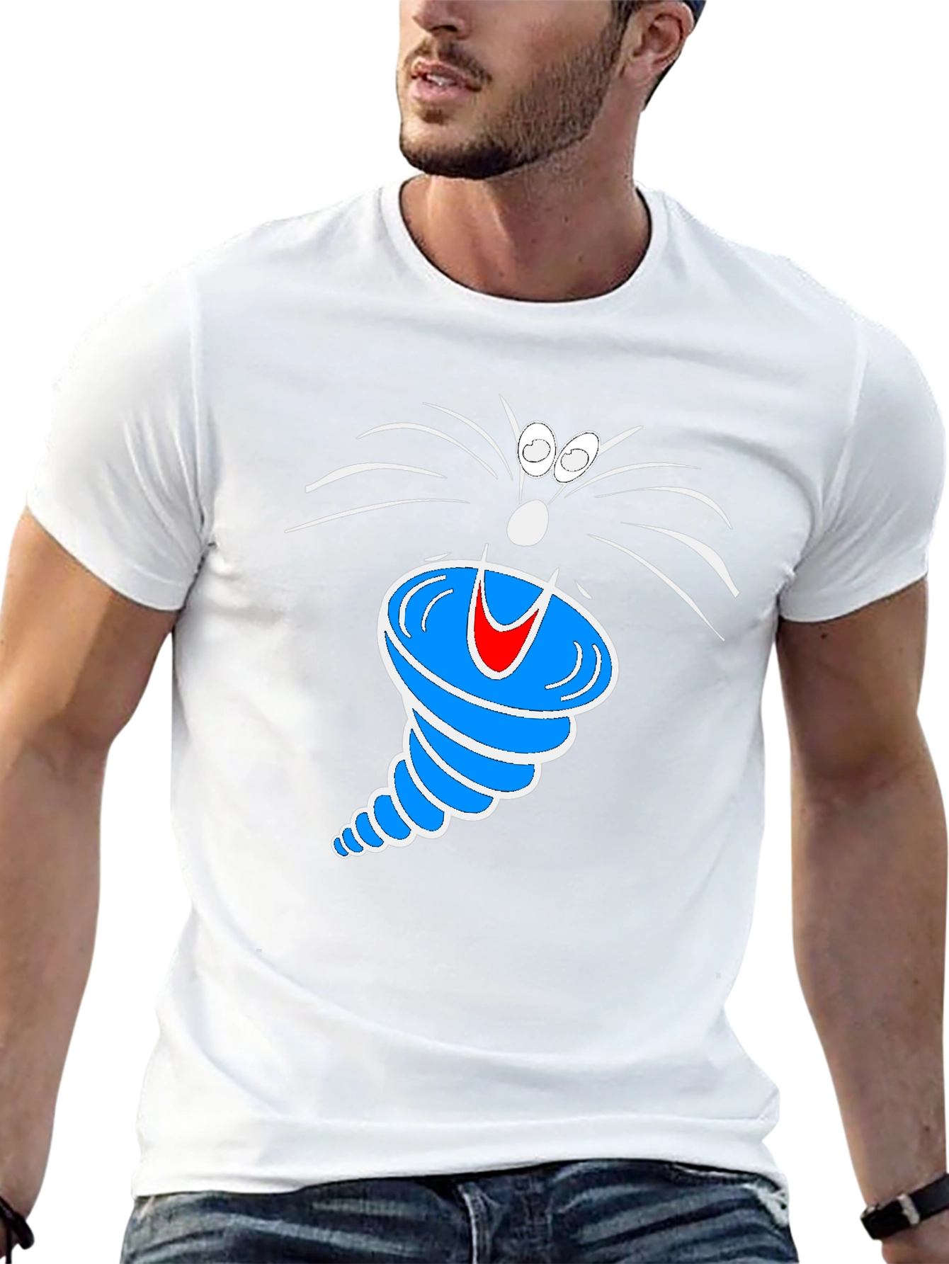 Cartoon Tornado Graphic T-Shirt