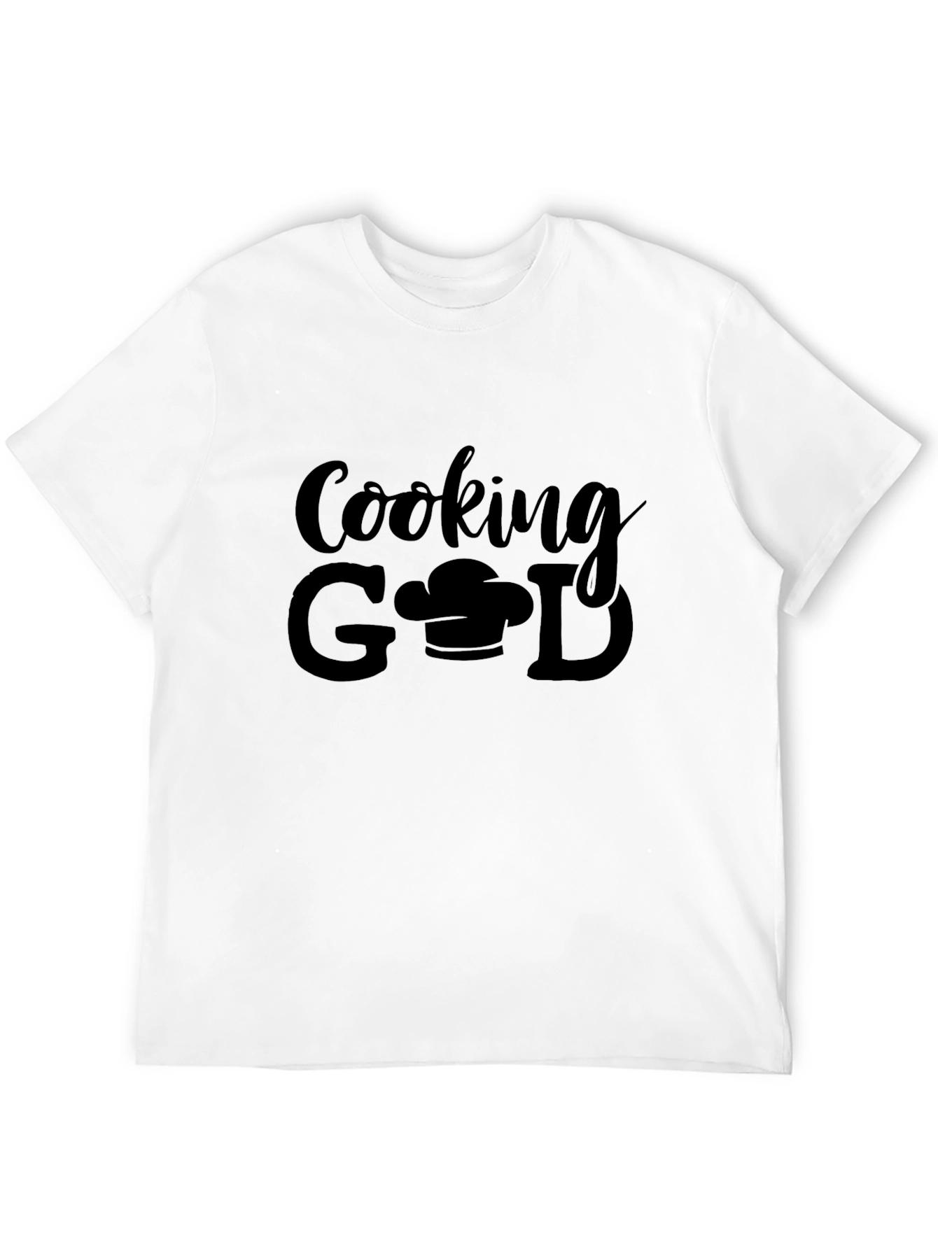 Cooking God Black Graphic Tee Shirt