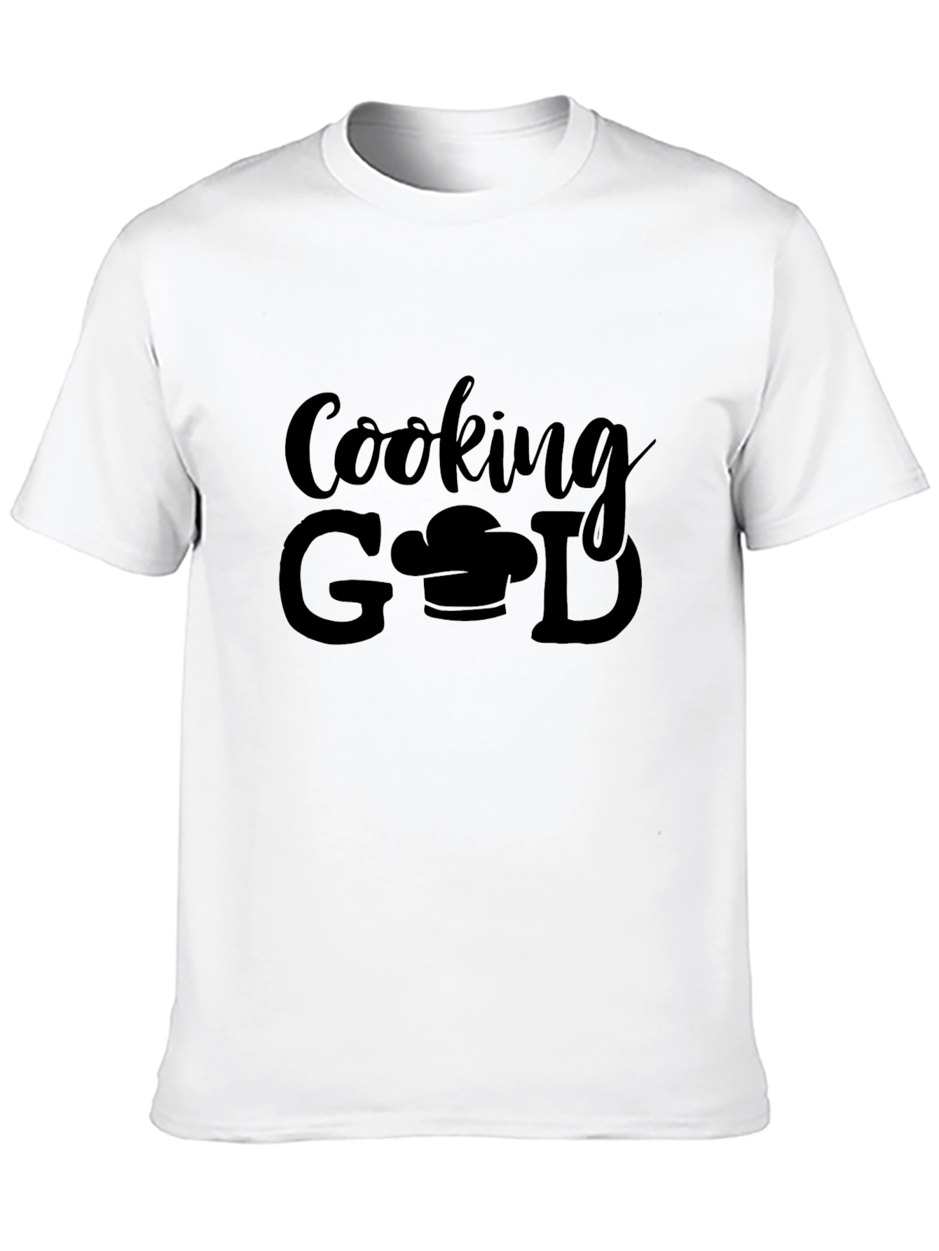 Cooking God Black Graphic Tee Shirt