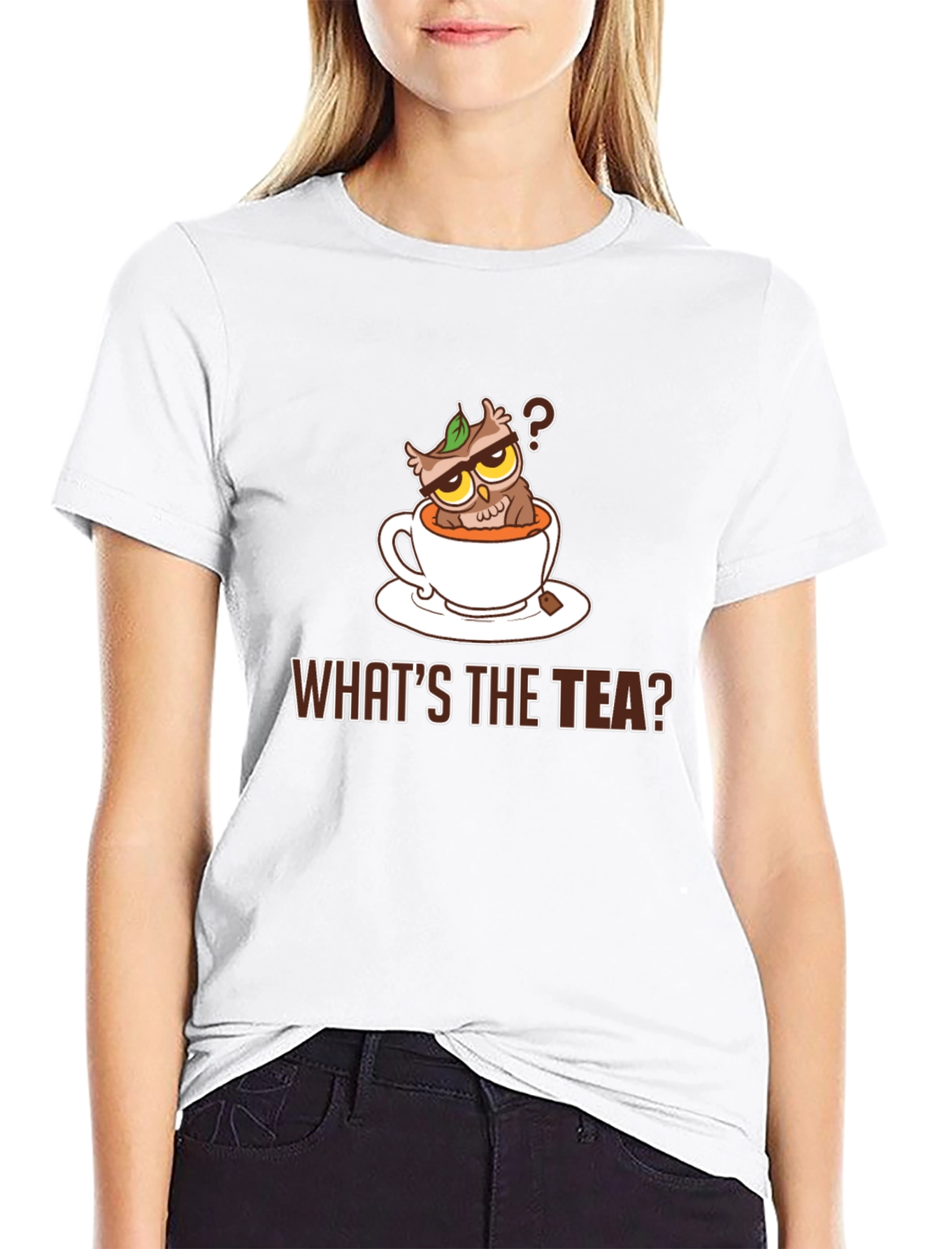 Whats The Tea Owl Graphic Tee