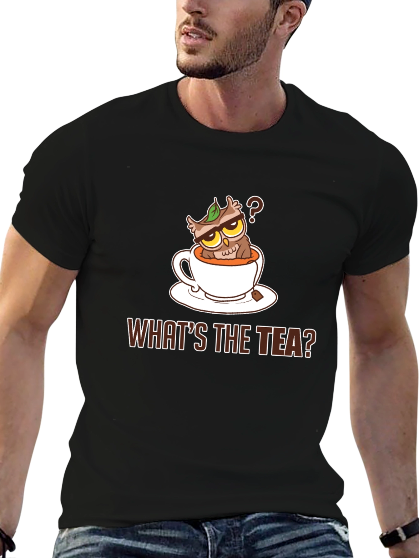 Whats The Tea Owl Graphic Tee