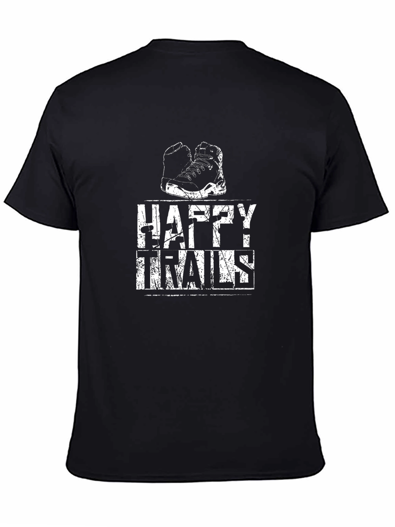 Happy Trails Hiking T-Shirt - Black