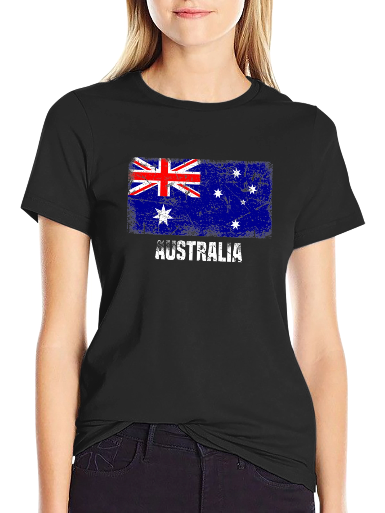 Australia Flag Distressed Graphic T-Shirt