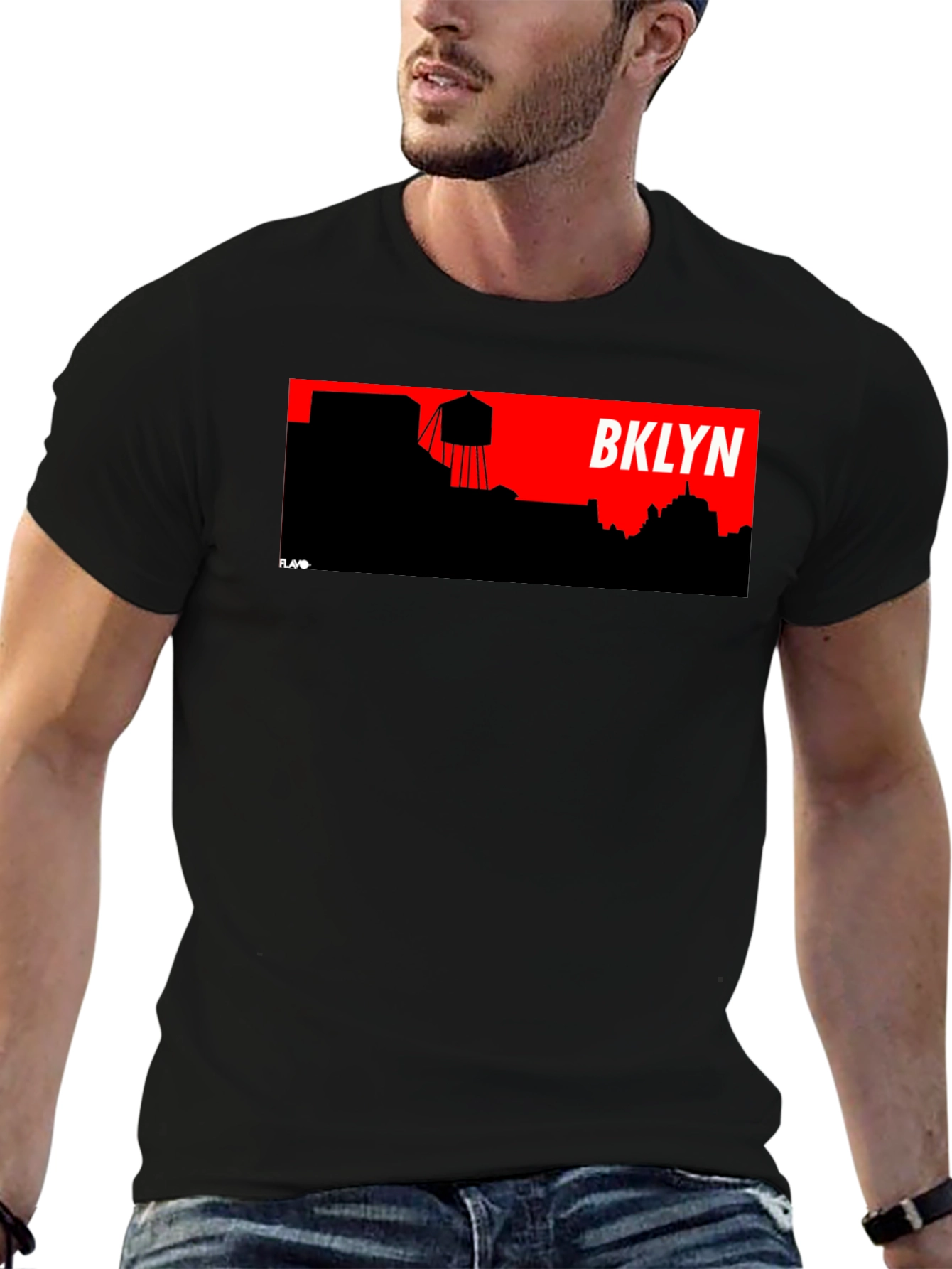 Brooklyn Skyline Graphic Tee - Black