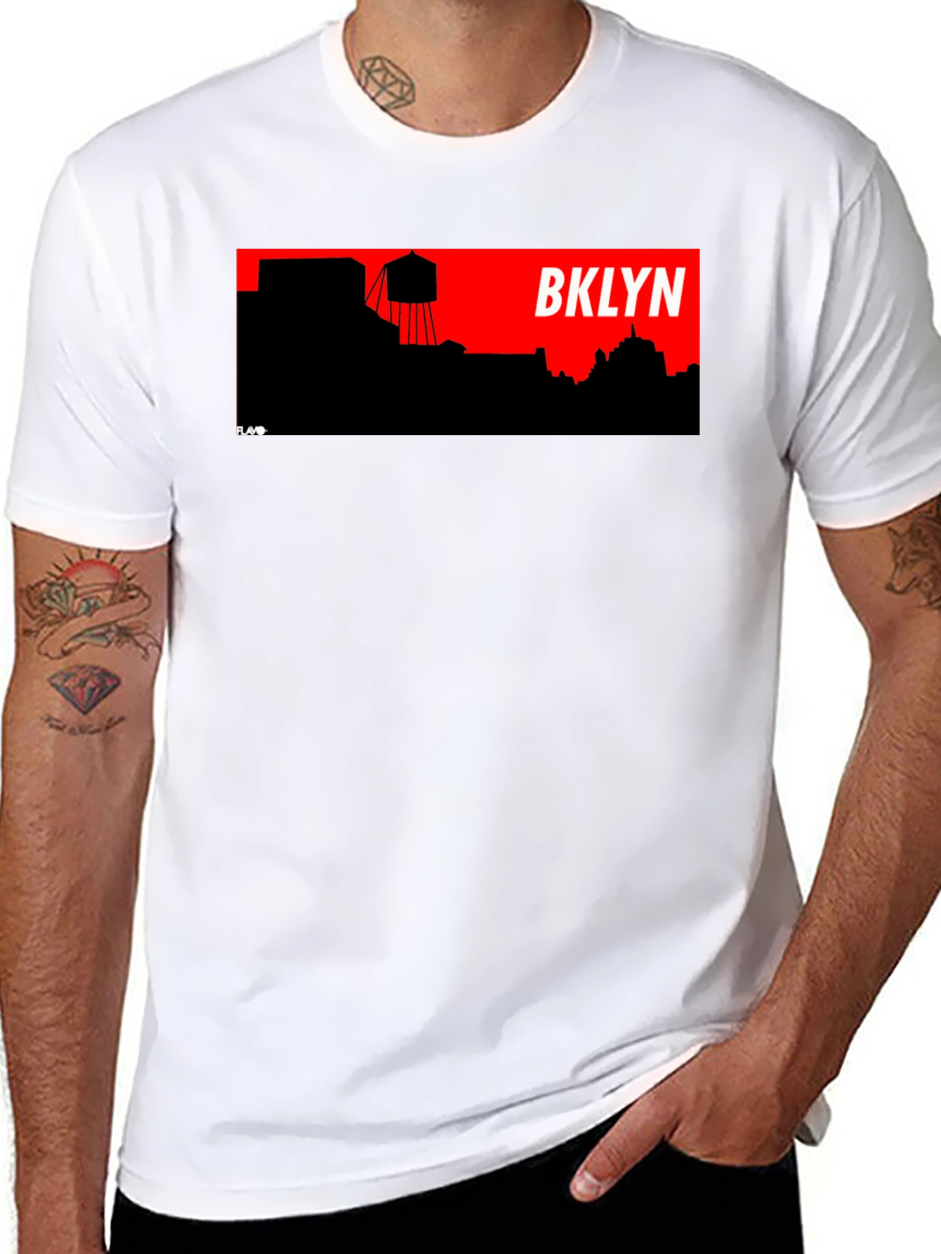 Brooklyn Skyline Graphic Tee - Black