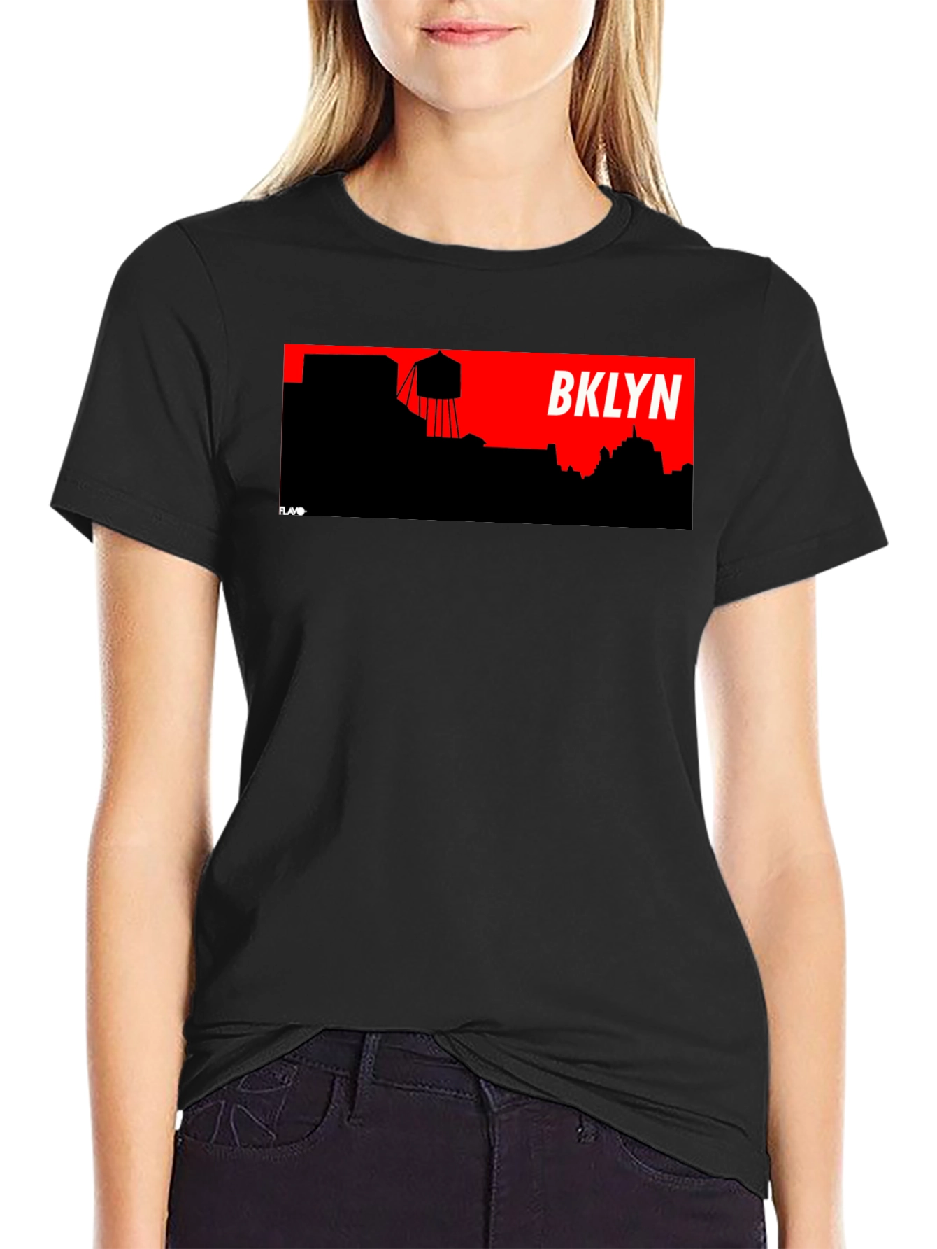 Brooklyn Skyline Graphic Tee - Black