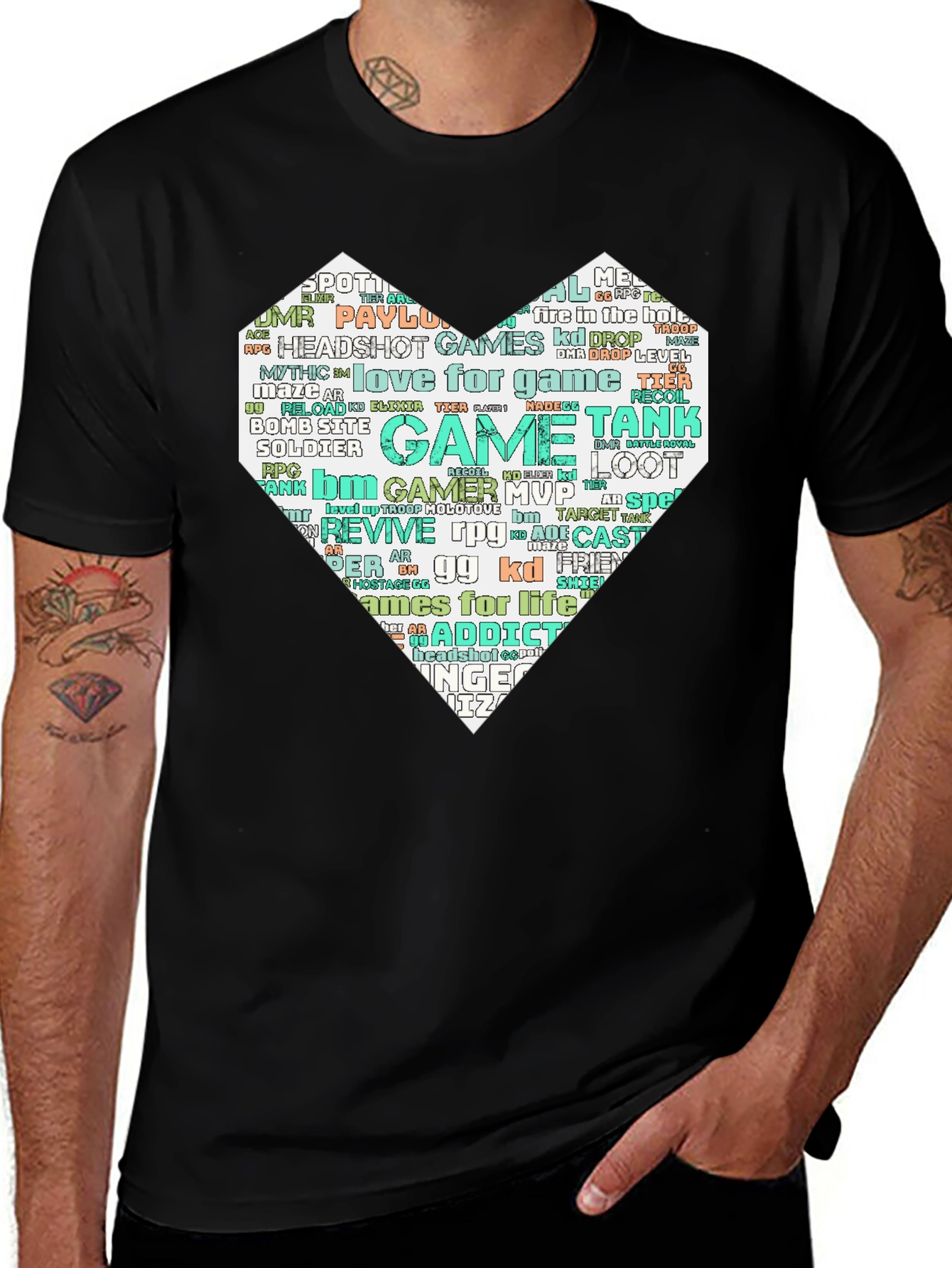 Gamer Heart T-Shirt - Love for Gaming