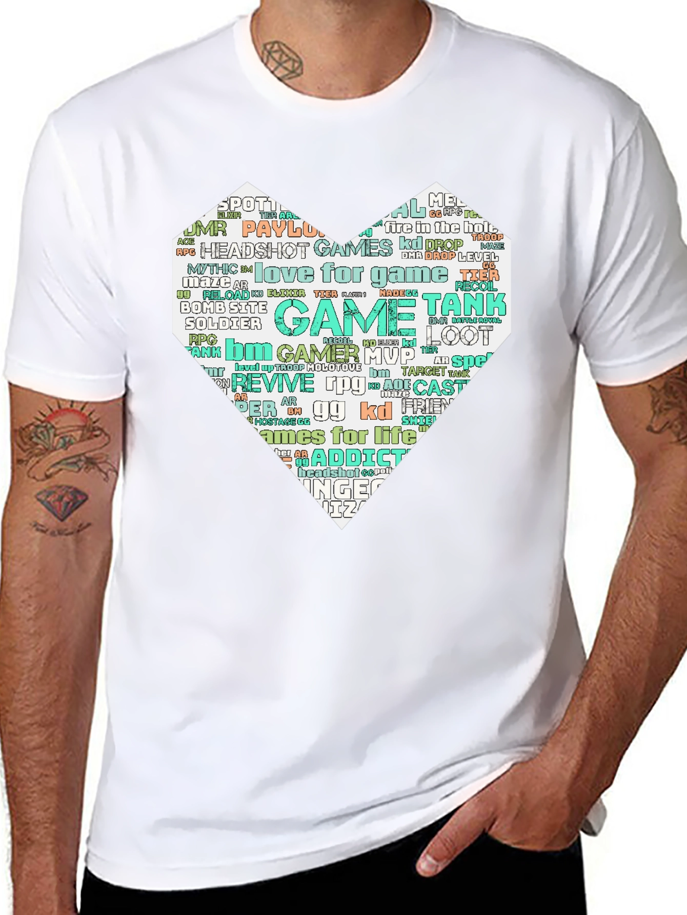 Gamer Heart T-Shirt - Love for Gaming