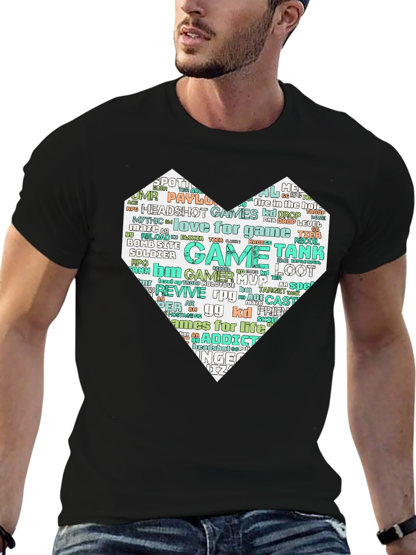 Gamer Heart T-Shirt - Love for Gaming