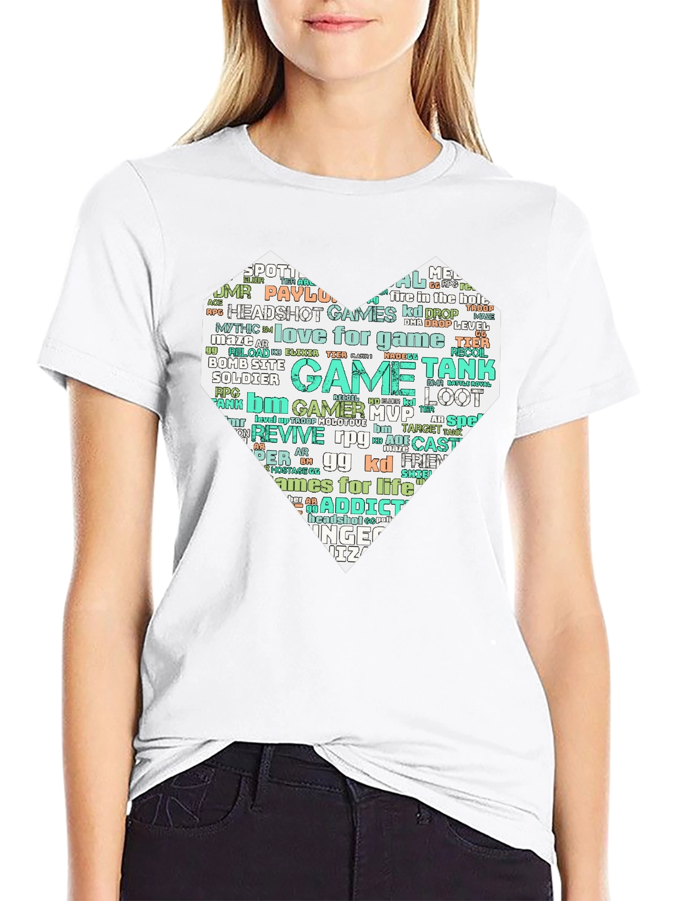 Gamer Heart T-Shirt - Love for Gaming