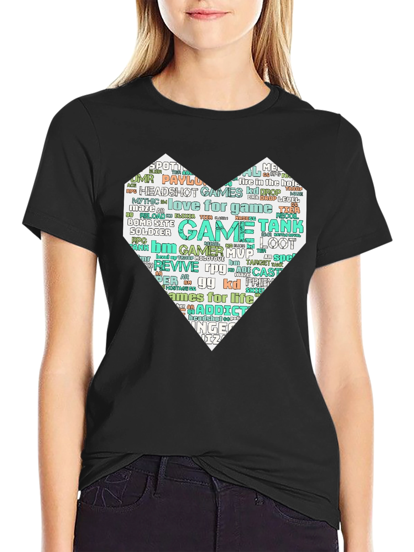 Gamer Heart T-Shirt - Love for Gaming