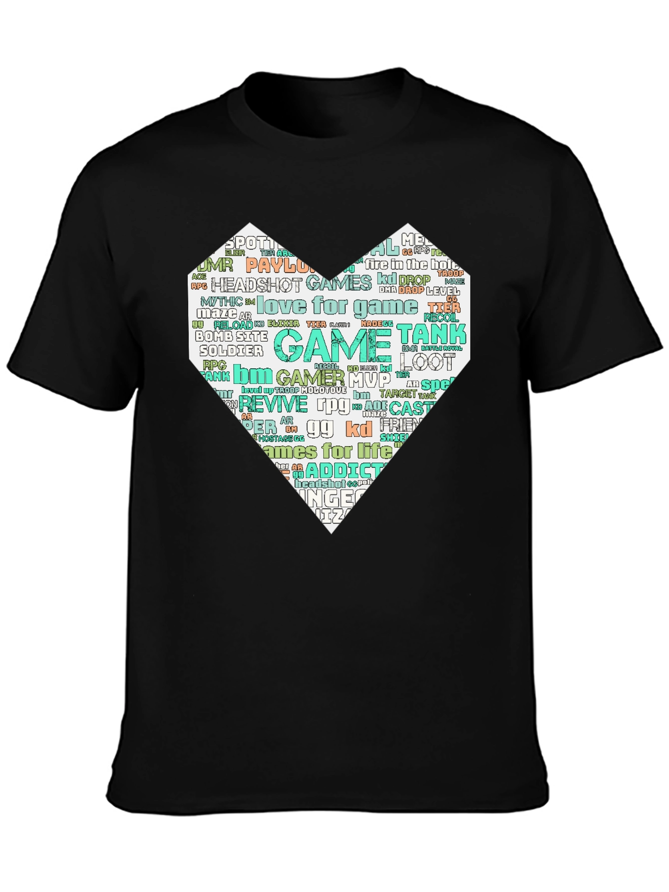 Gamer Heart T-Shirt - Love for Gaming