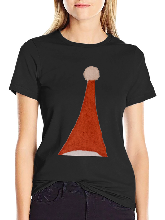 Santa Hat Graphic Tee - Holiday Festive T-Shirt