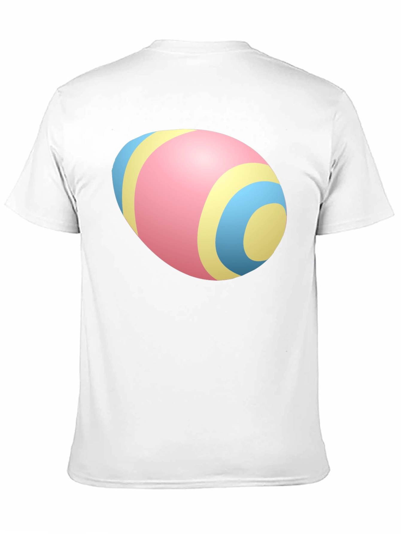 Easter Egg Pattern Black T-Shirt