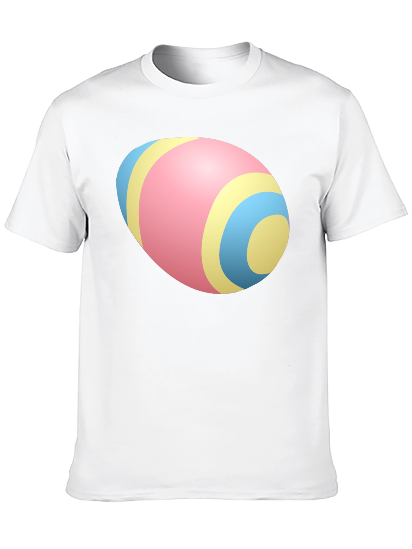 Easter Egg Pattern Black T-Shirt