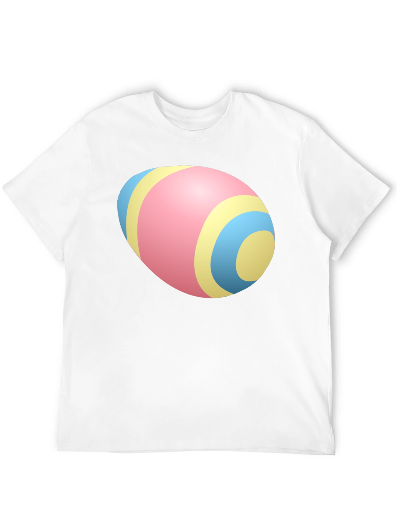 Easter Egg Pattern Black T-Shirt