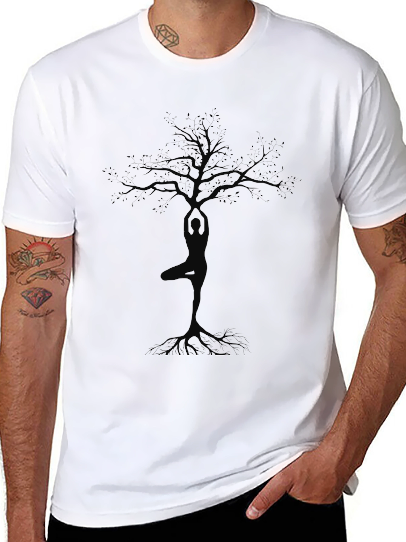 Yoga Tree Graphic Tee - Nature Inspired Comfort