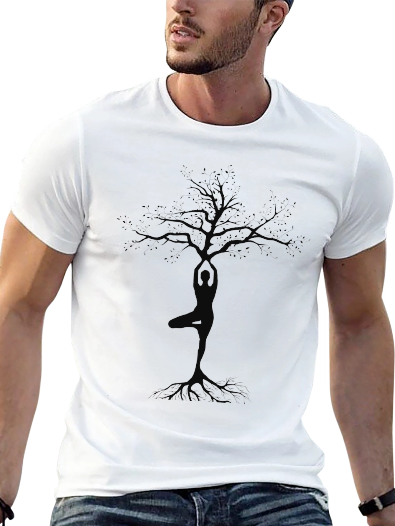 Yoga Tree Graphic Tee - Nature Inspired Comfort