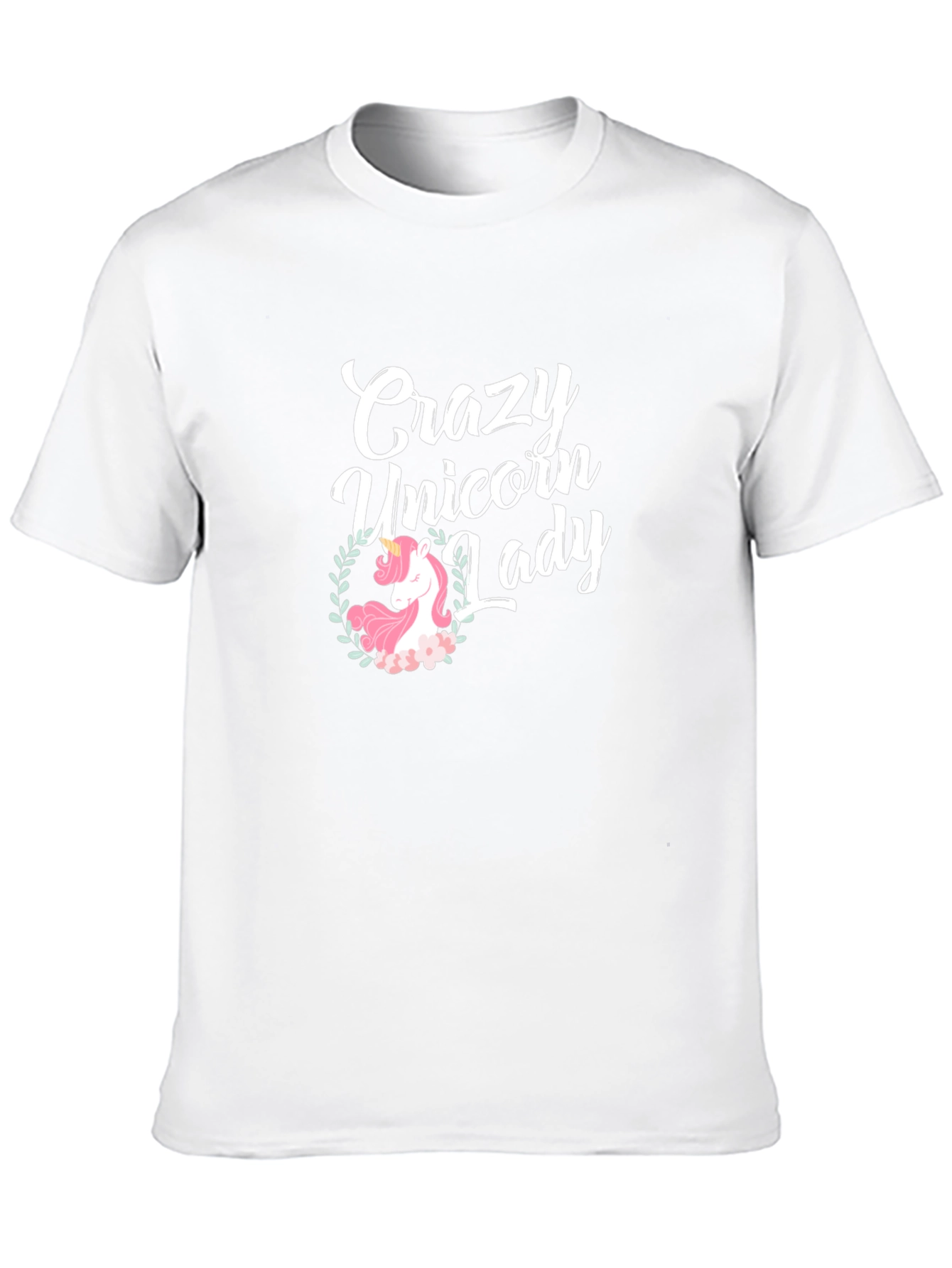 Crazy Unicorn Lady Black T-Shirt