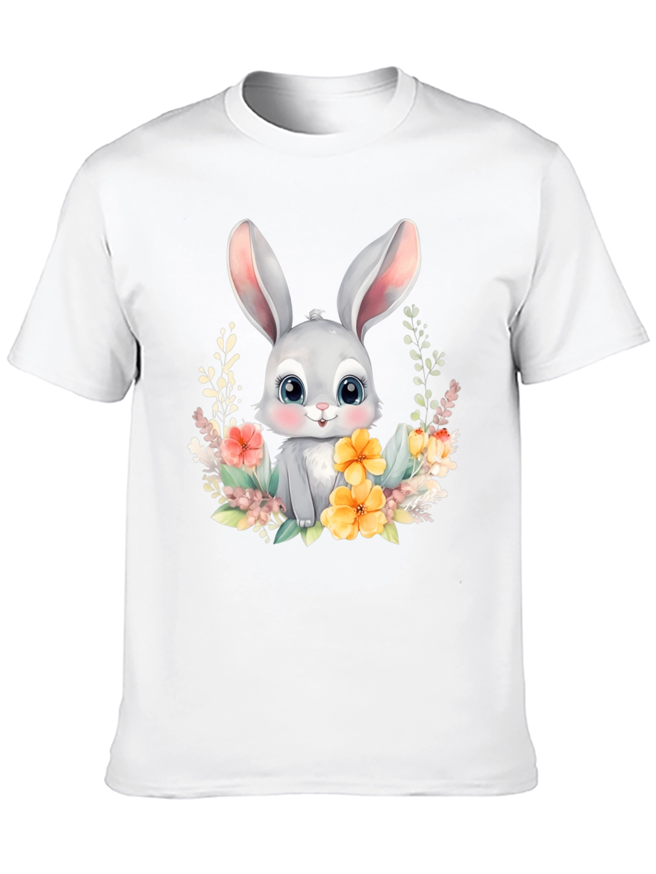 Cute Easter Bunny Flower T-Shirt