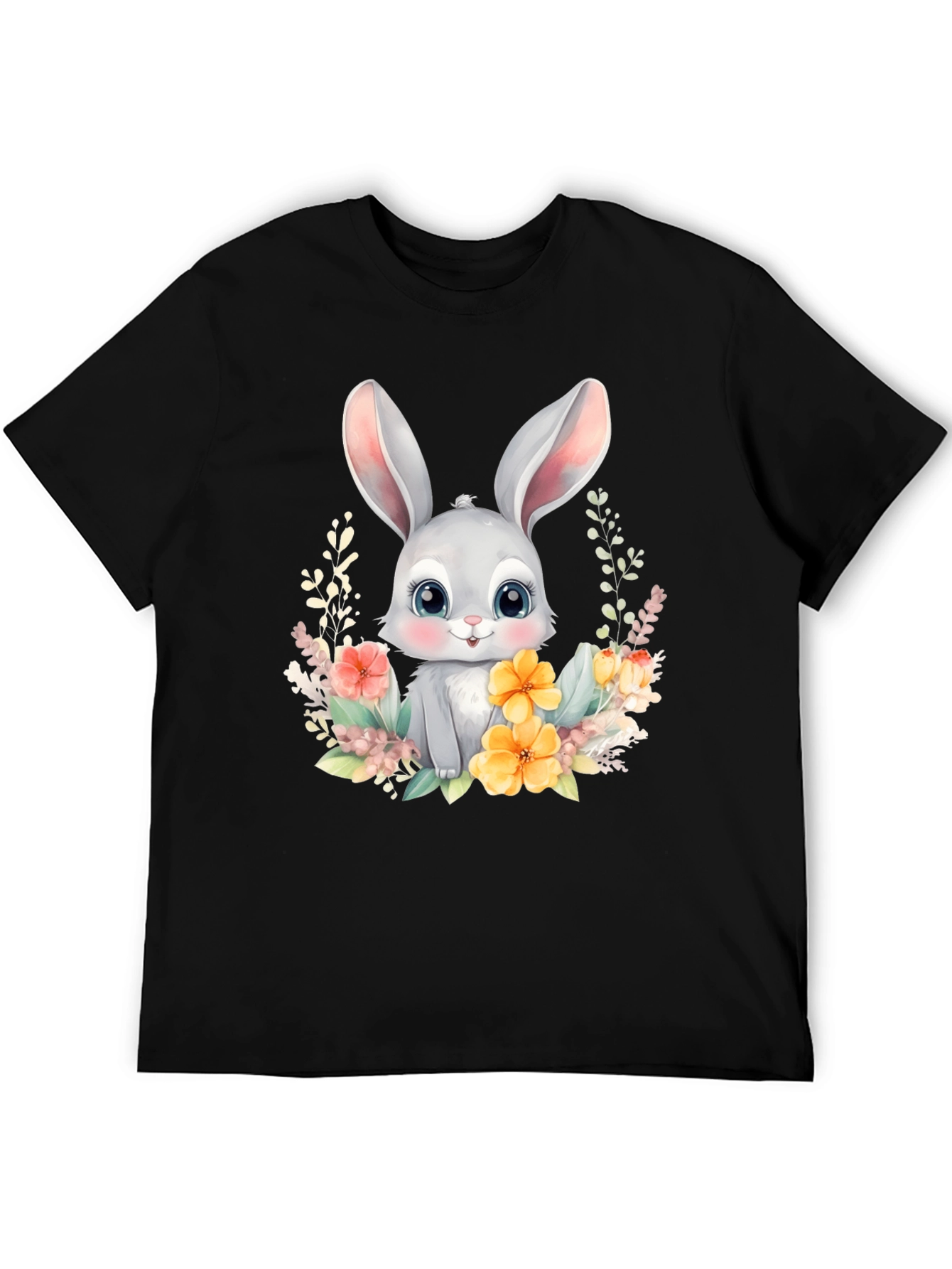 Cute Easter Bunny Flower T-Shirt
