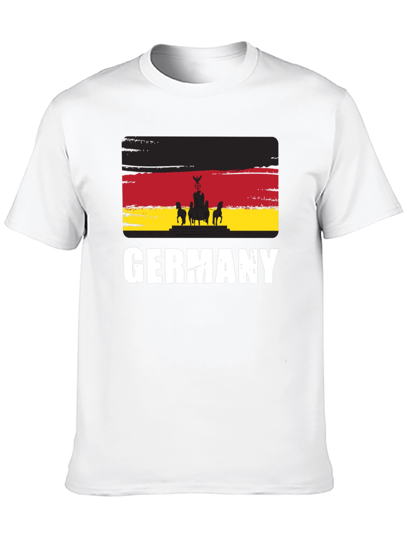 Germany Flag Graphic Tee - Black Cotton T-Shirt