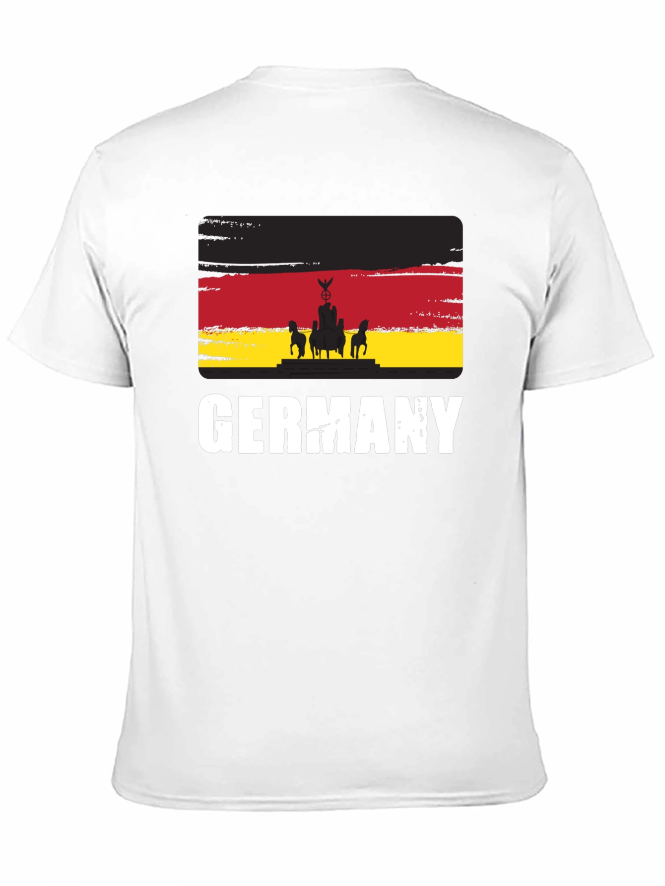 Germany Flag Graphic Tee - Black Cotton T-Shirt
