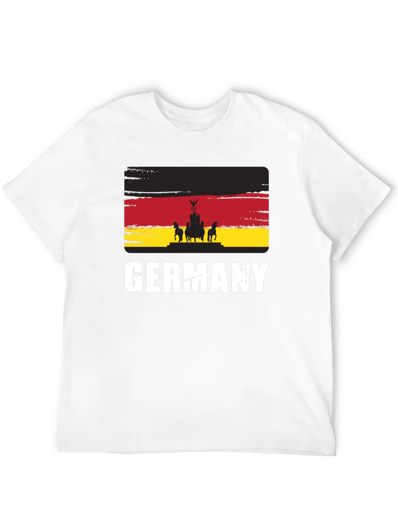 Germany Flag Graphic Tee - Black Cotton T-Shirt