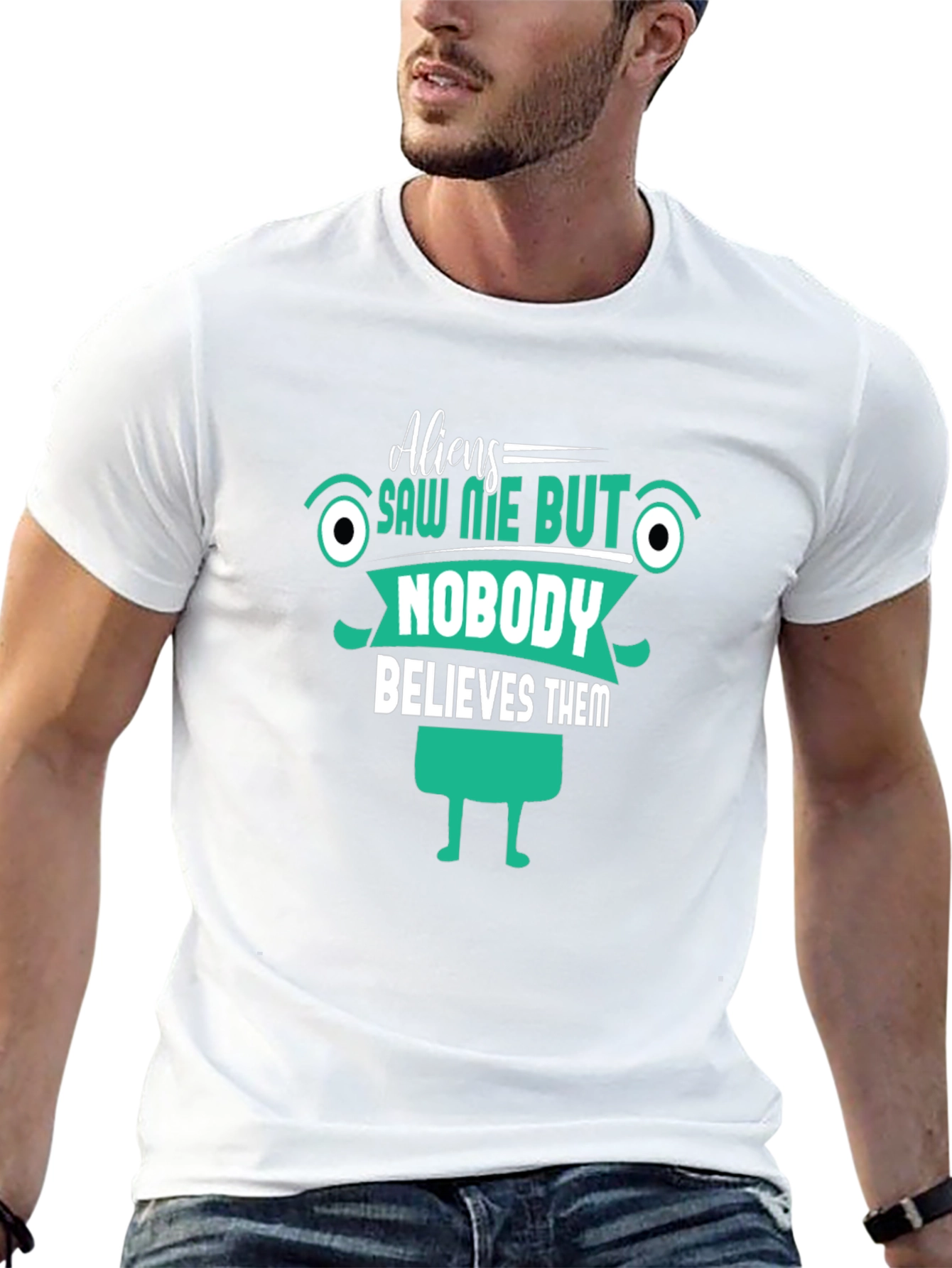 Aliens Saw Me T-Shirt Funny Graphic Tee