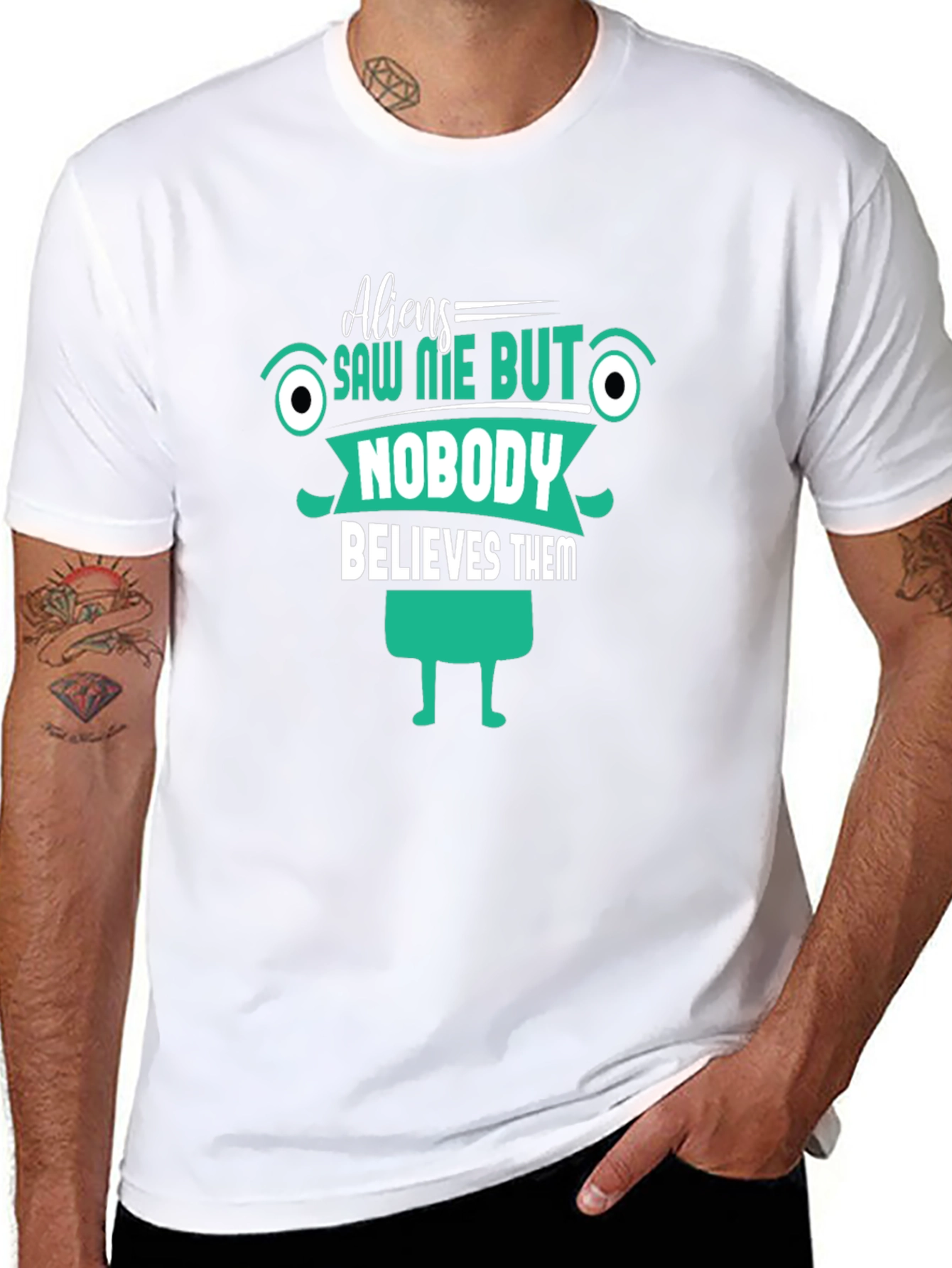 Aliens Saw Me T-Shirt Funny Graphic Tee