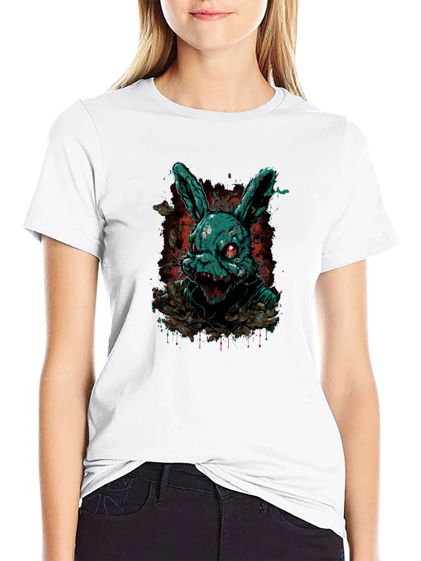 Creepy Bunny T-Shirt - Dark Humor Graphic Tee