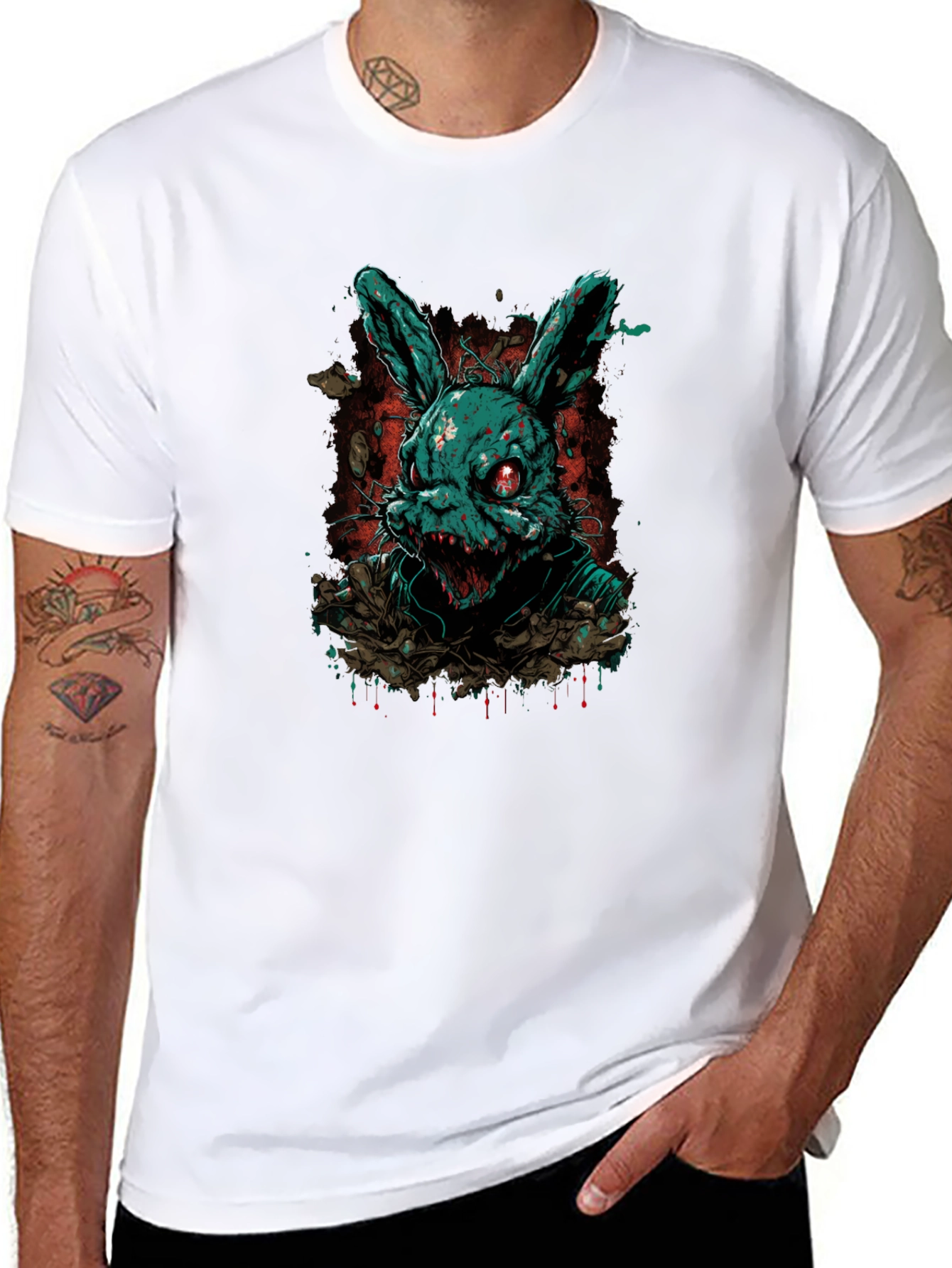 Creepy Bunny T-Shirt - Dark Humor Graphic Tee