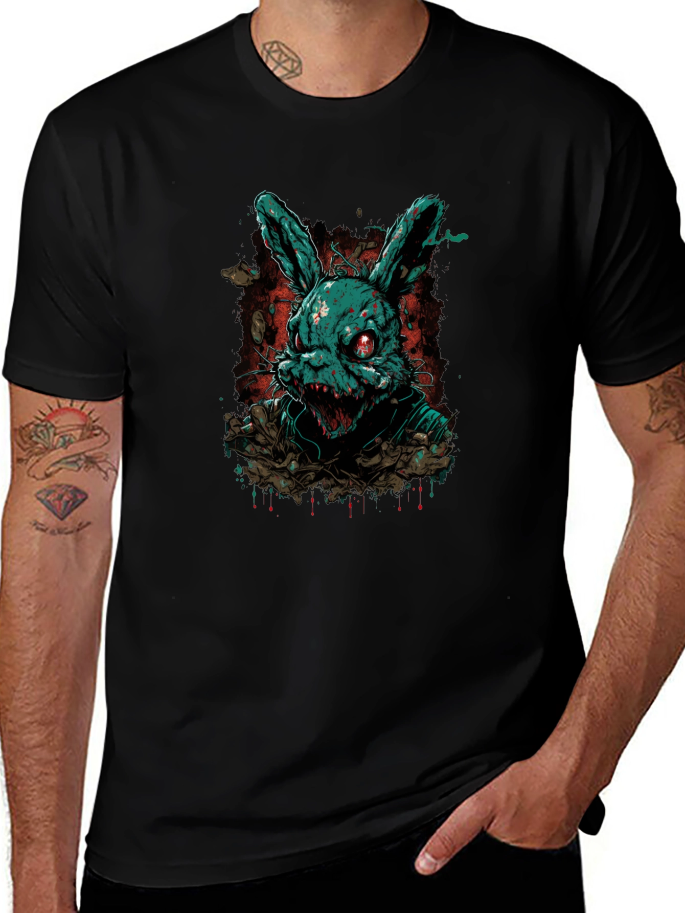 Creepy Bunny T-Shirt - Dark Humor Graphic Tee